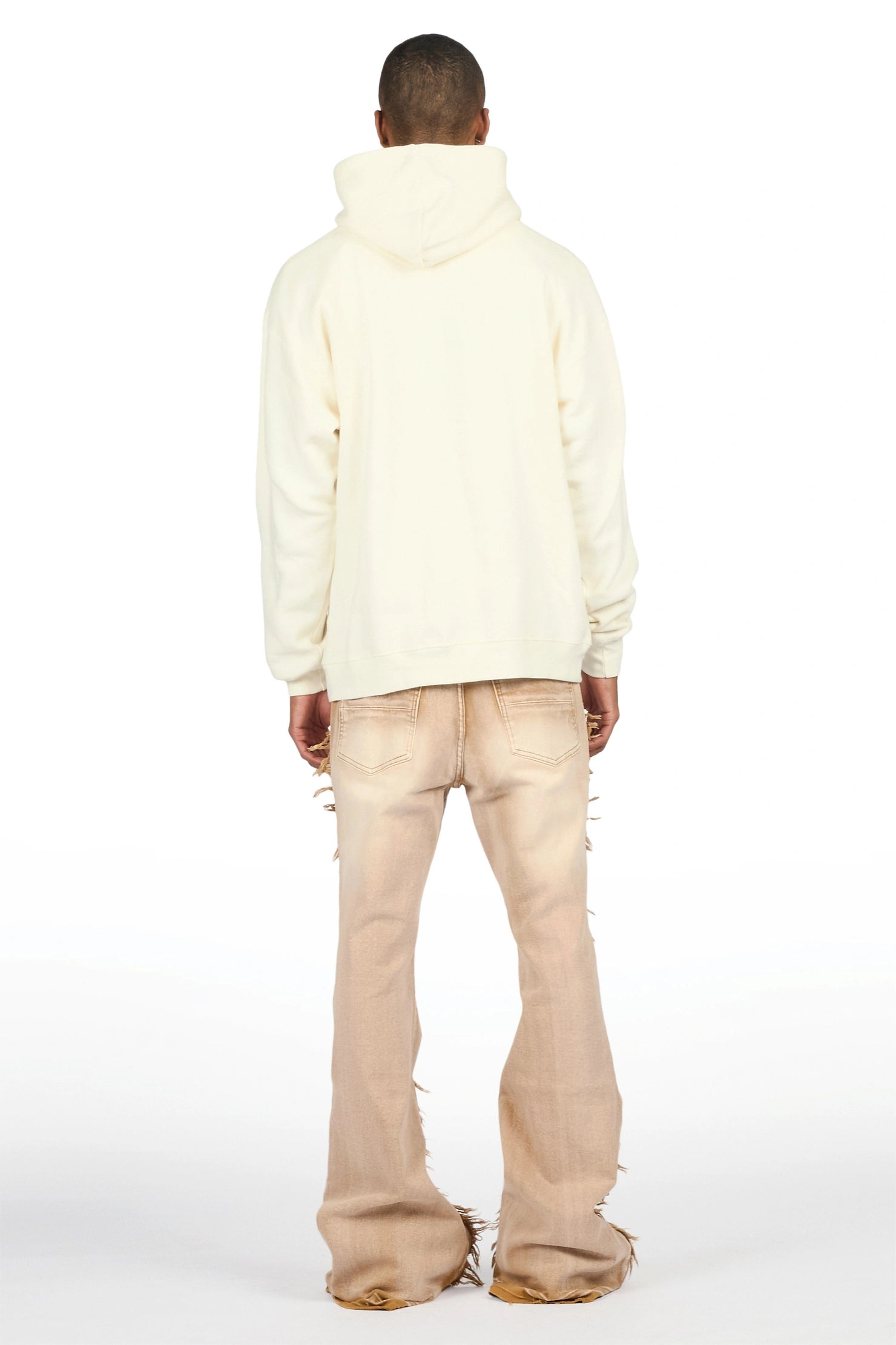 Vane Beige Stacked Super Flare Jean