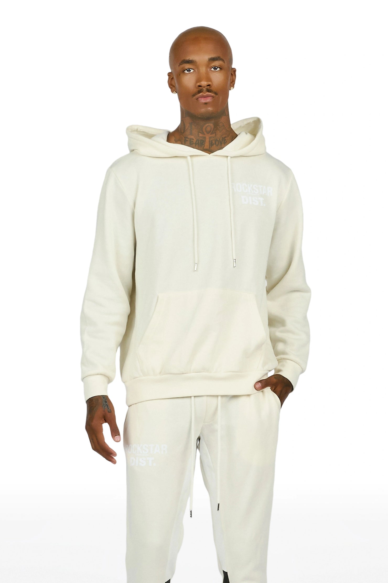 Riak Bone Hoodie/Stacked Flare Pant Set