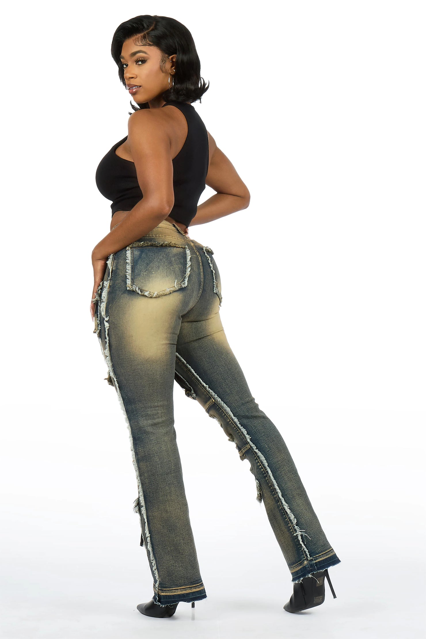 Nyxia Tint Cargo Super Stacked Jean