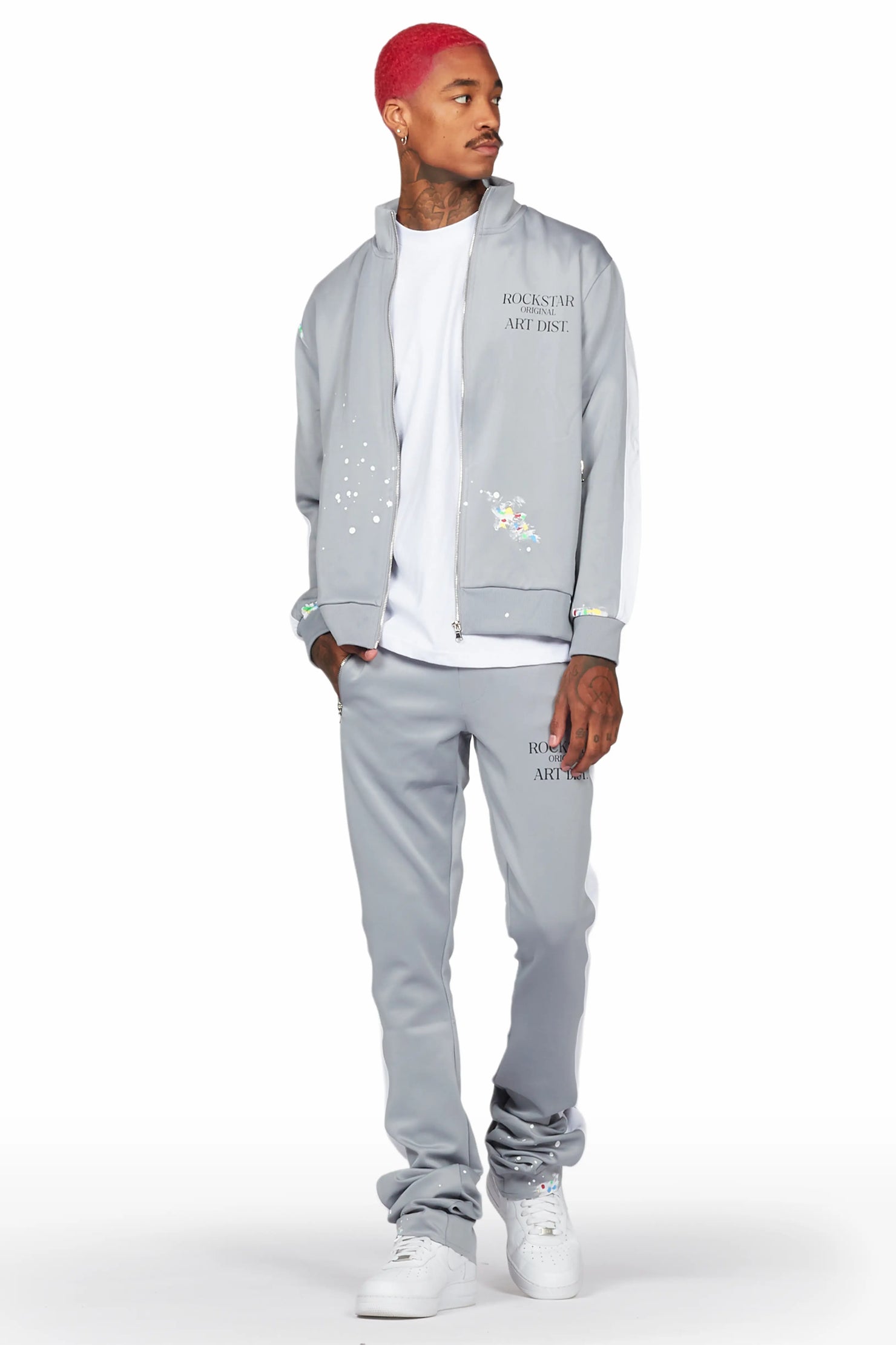 Rockstar Art Dist. Grey Tricot Super Stacked Flare Track Set