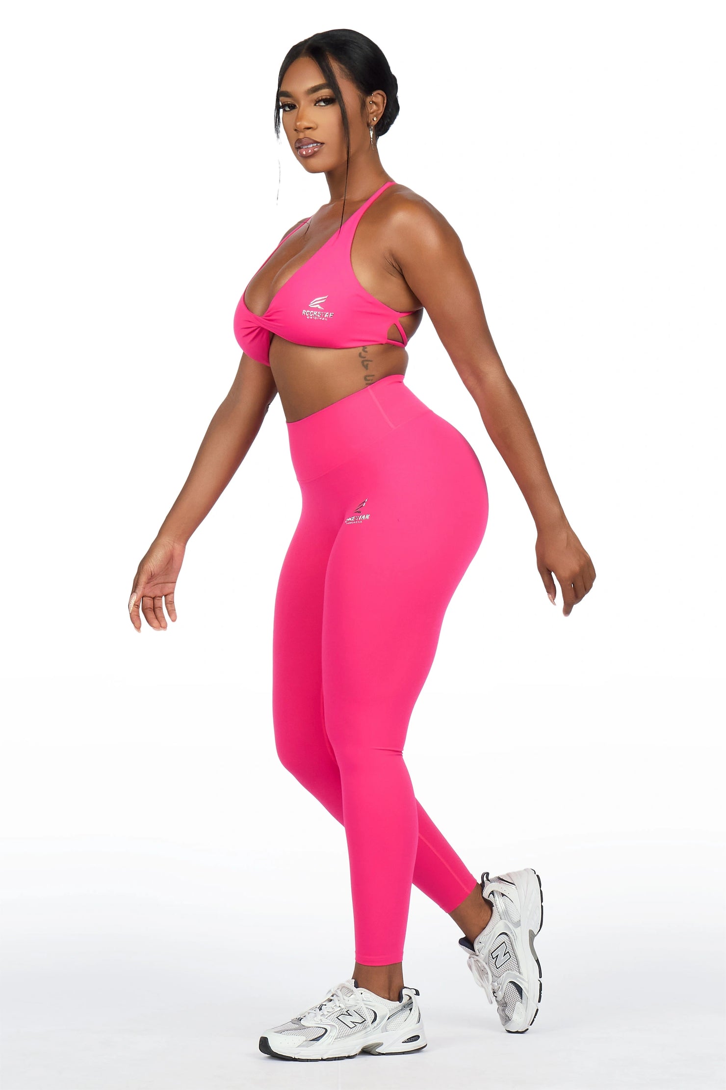 Kischa Pink Tank Active Legging Set