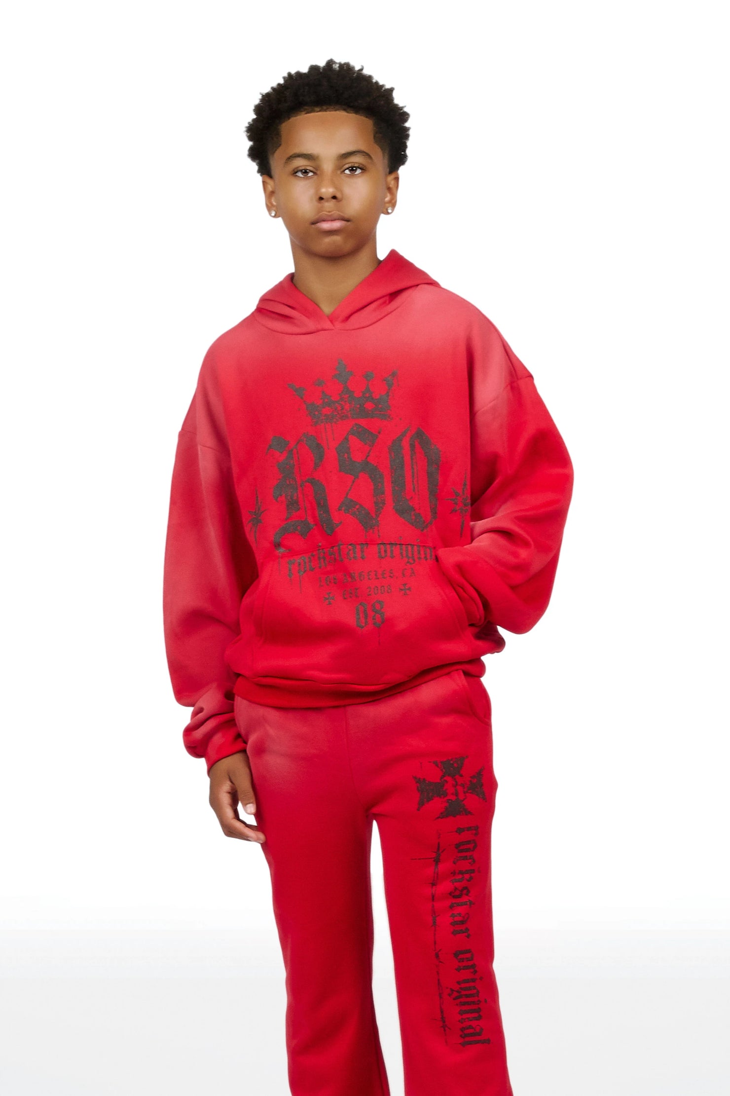 Boys Cicatrax Red Hoodie Track Set