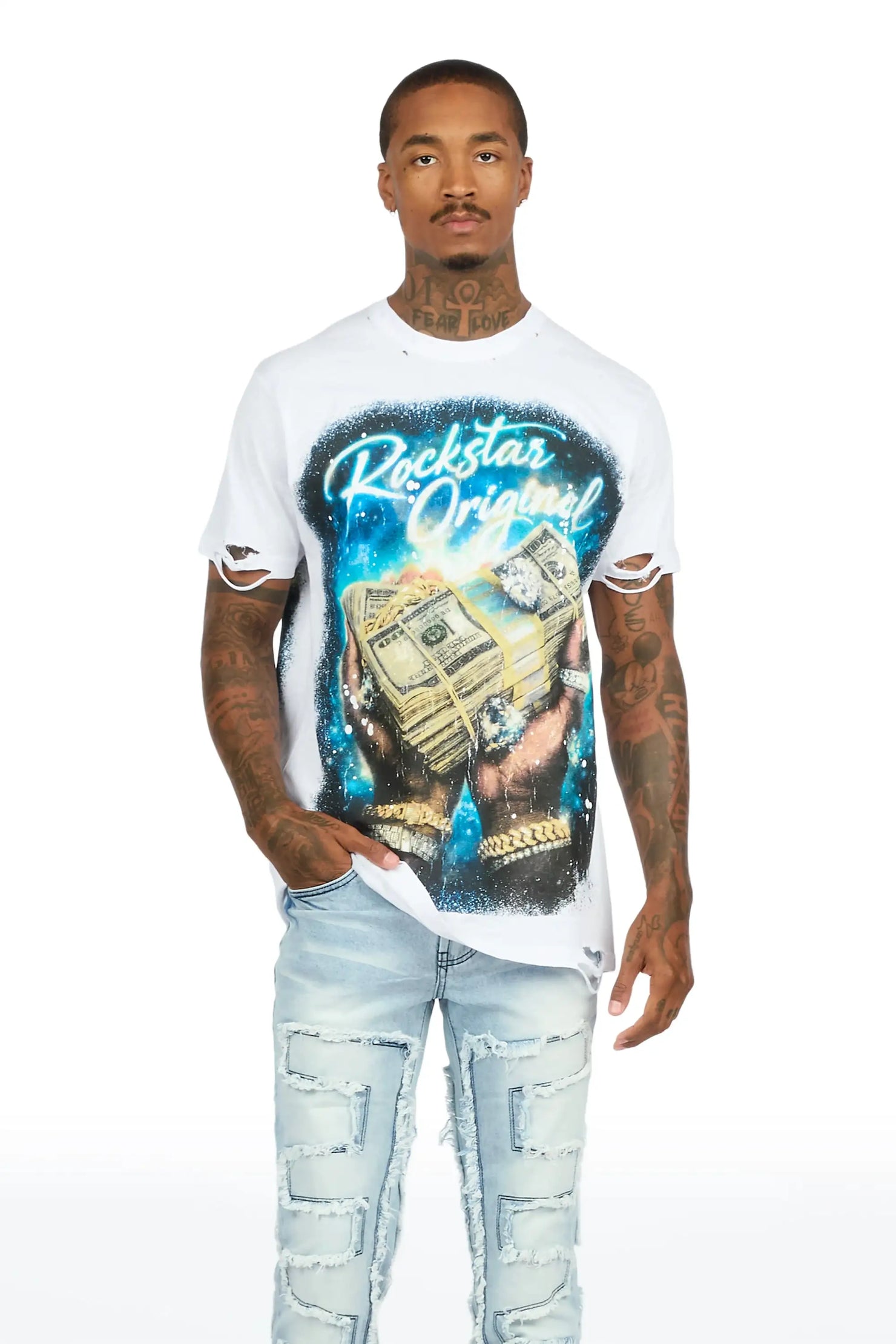 Contreras White Oversized Graphic T-Shirt