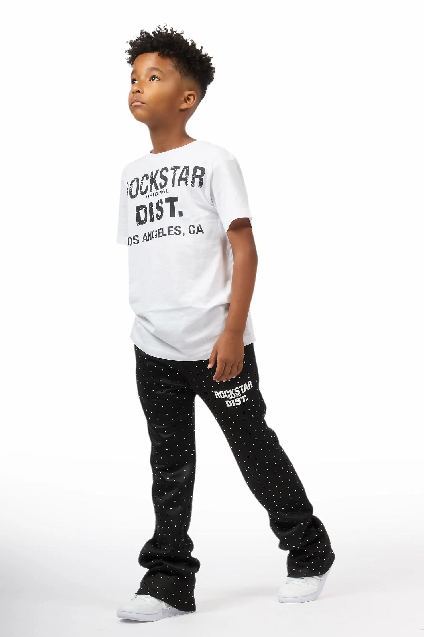 Boys Alpine Black Rhinestone Track pant