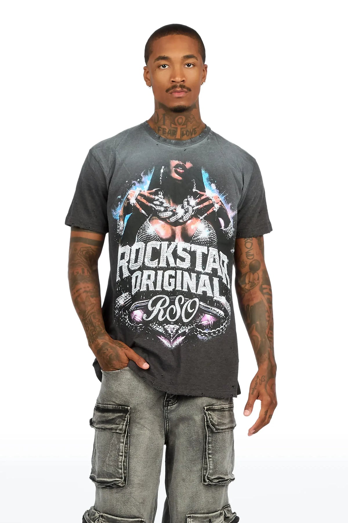 Newell Charcoal Oversized Graphic T-Shirt