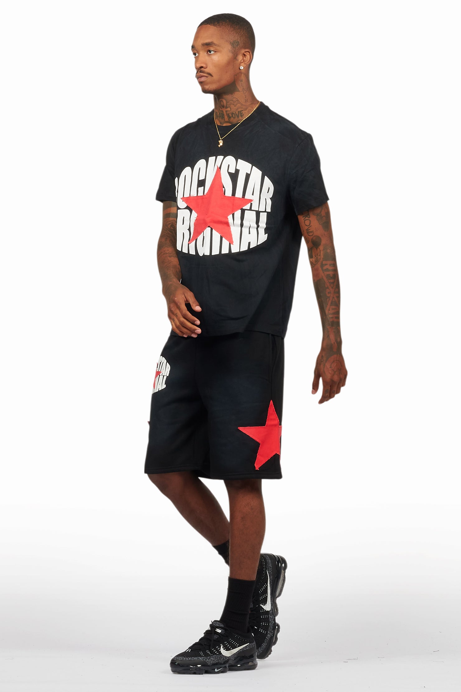 Sarge Vintage Black T-Shirt/Short Set