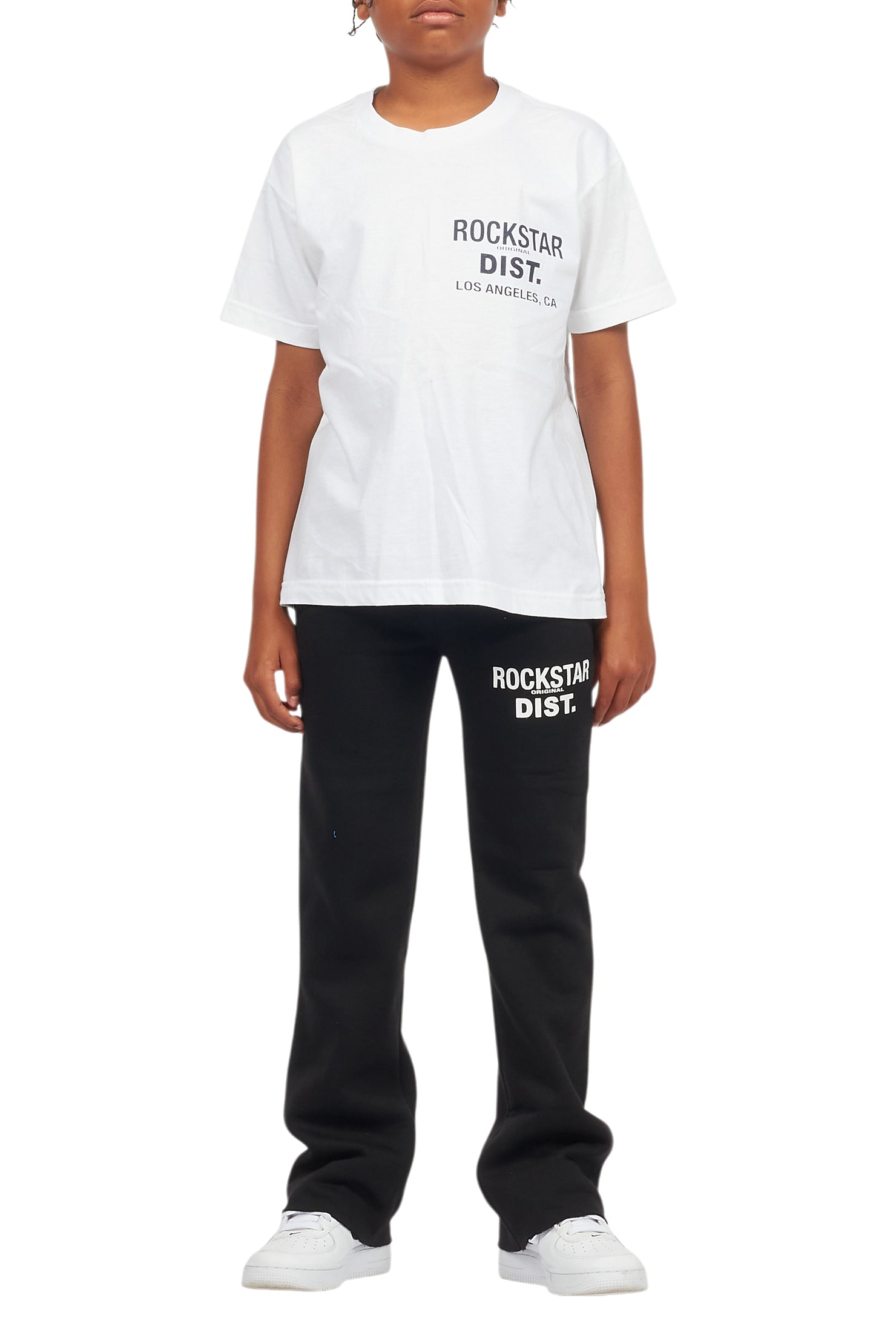 Boys Alpine Black Stacked Trackpant