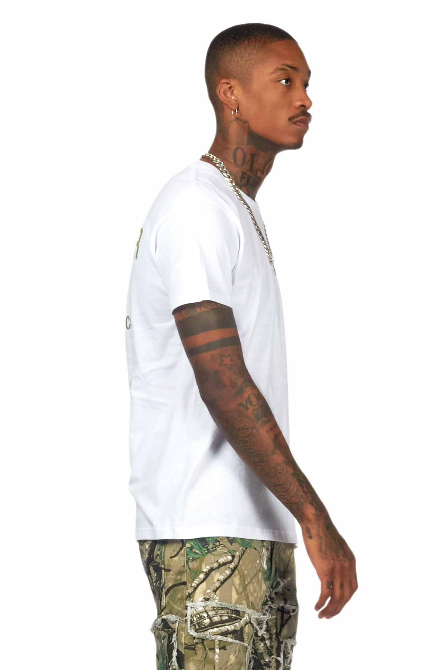 Lake White/Green Graphic T-Shirt