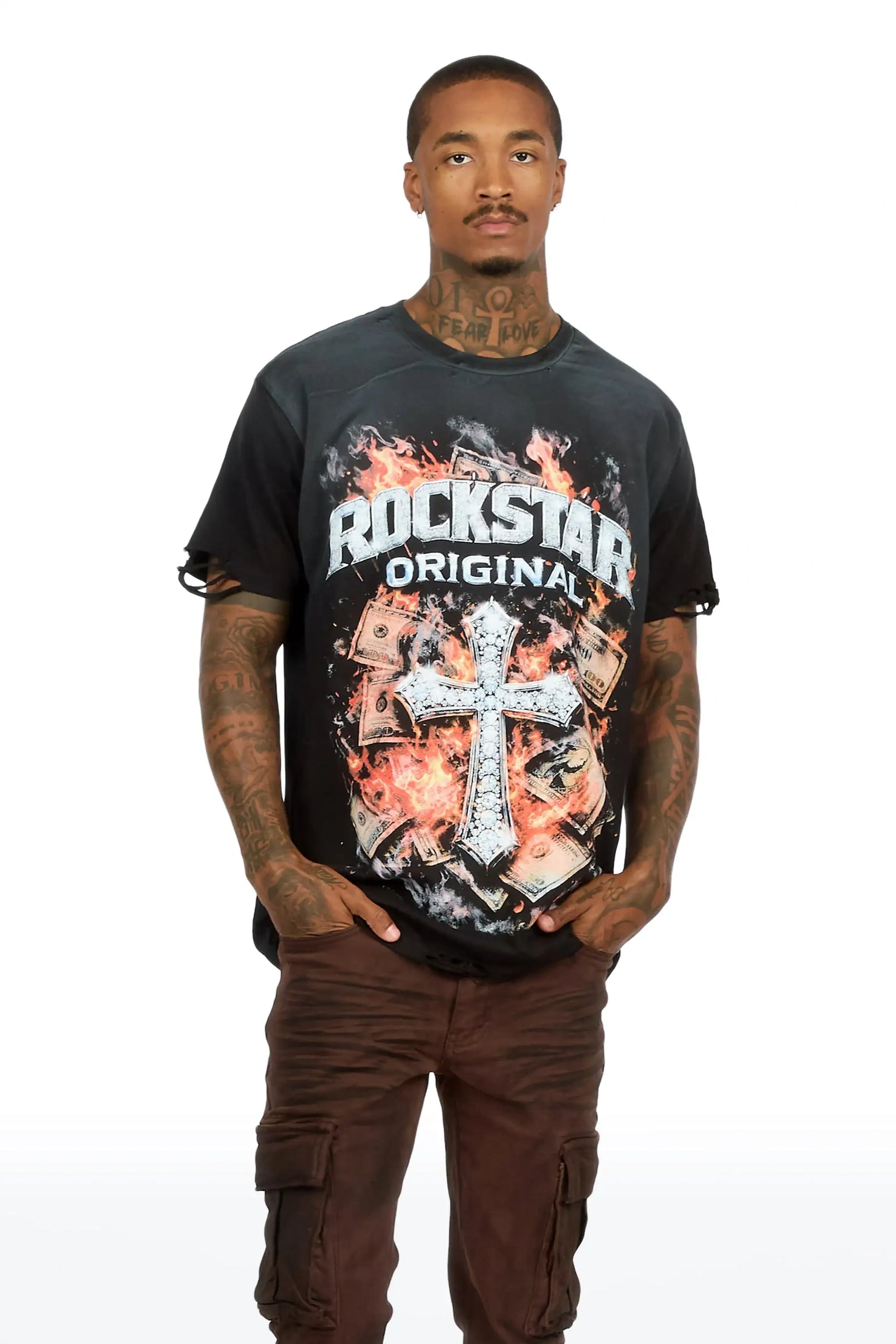 Moore Black Oversized Graphic T-Shirt