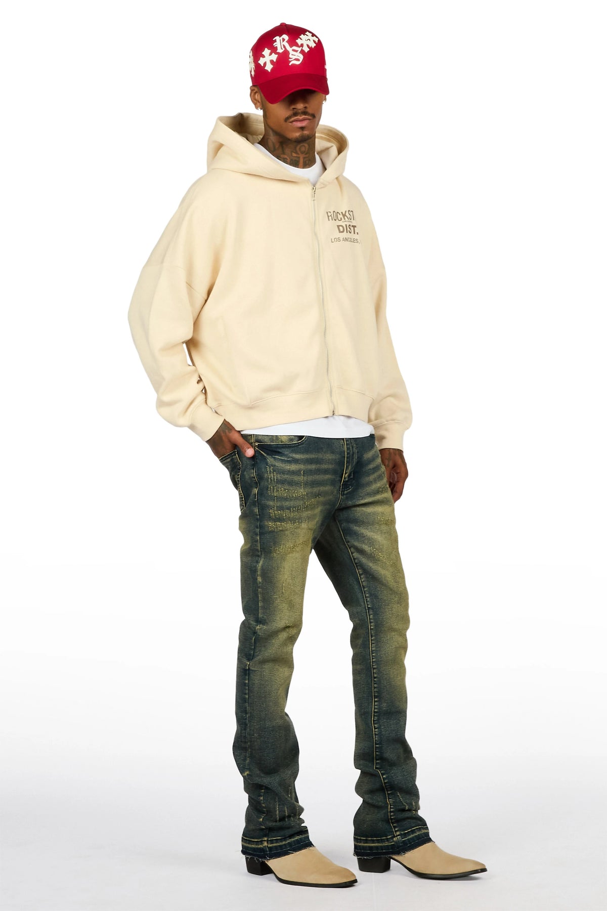 Nunoz Dark Blue Stacked Jean