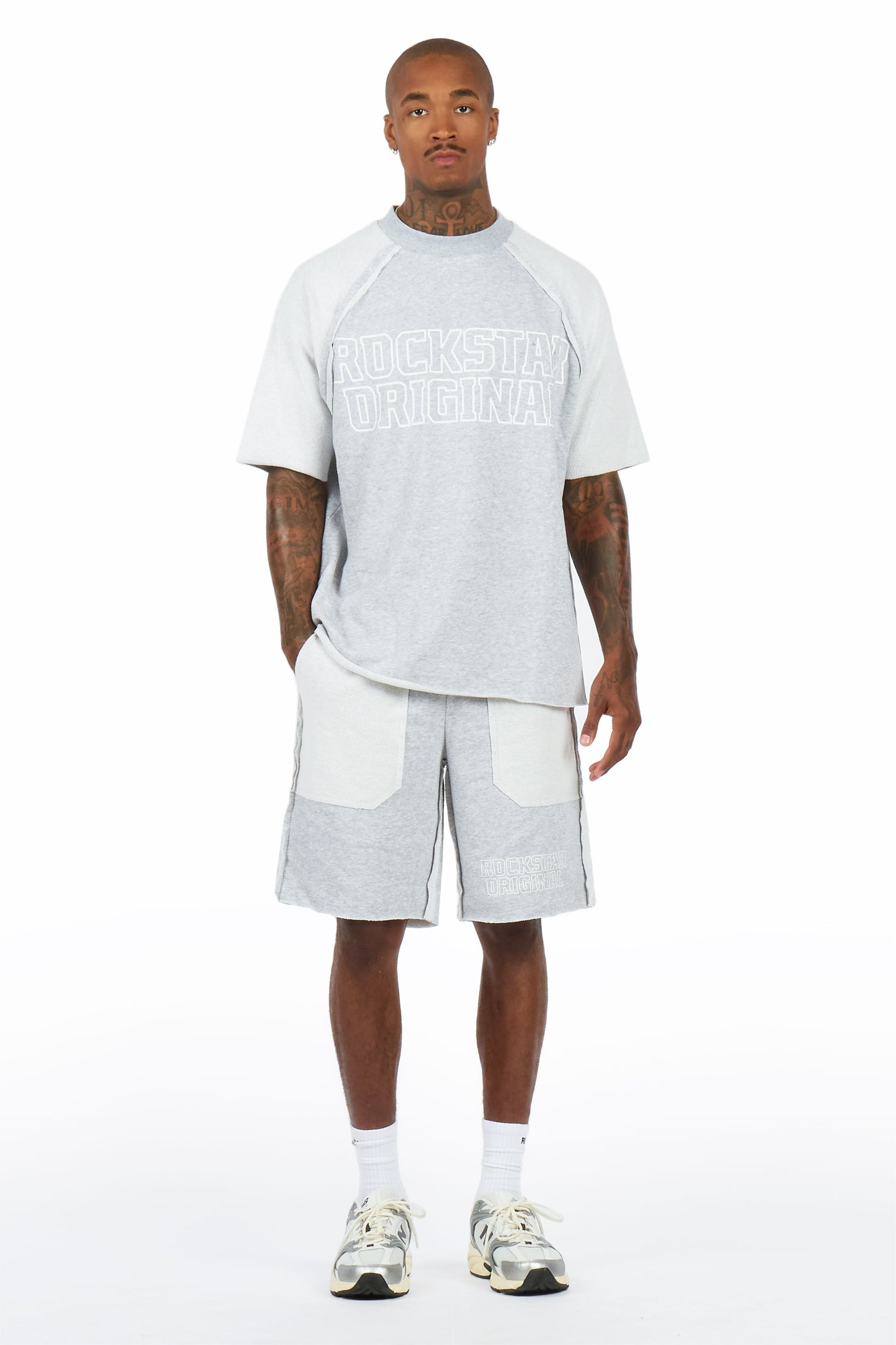 Essential Heather Grey T-Shirt/Short Set