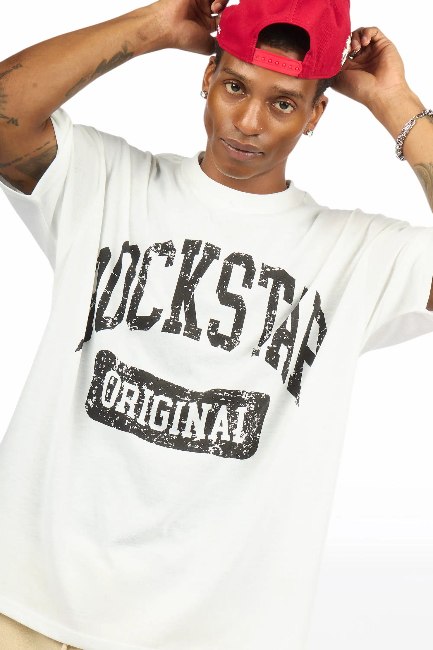 Zig White/Beige T-Shirt/Short Set