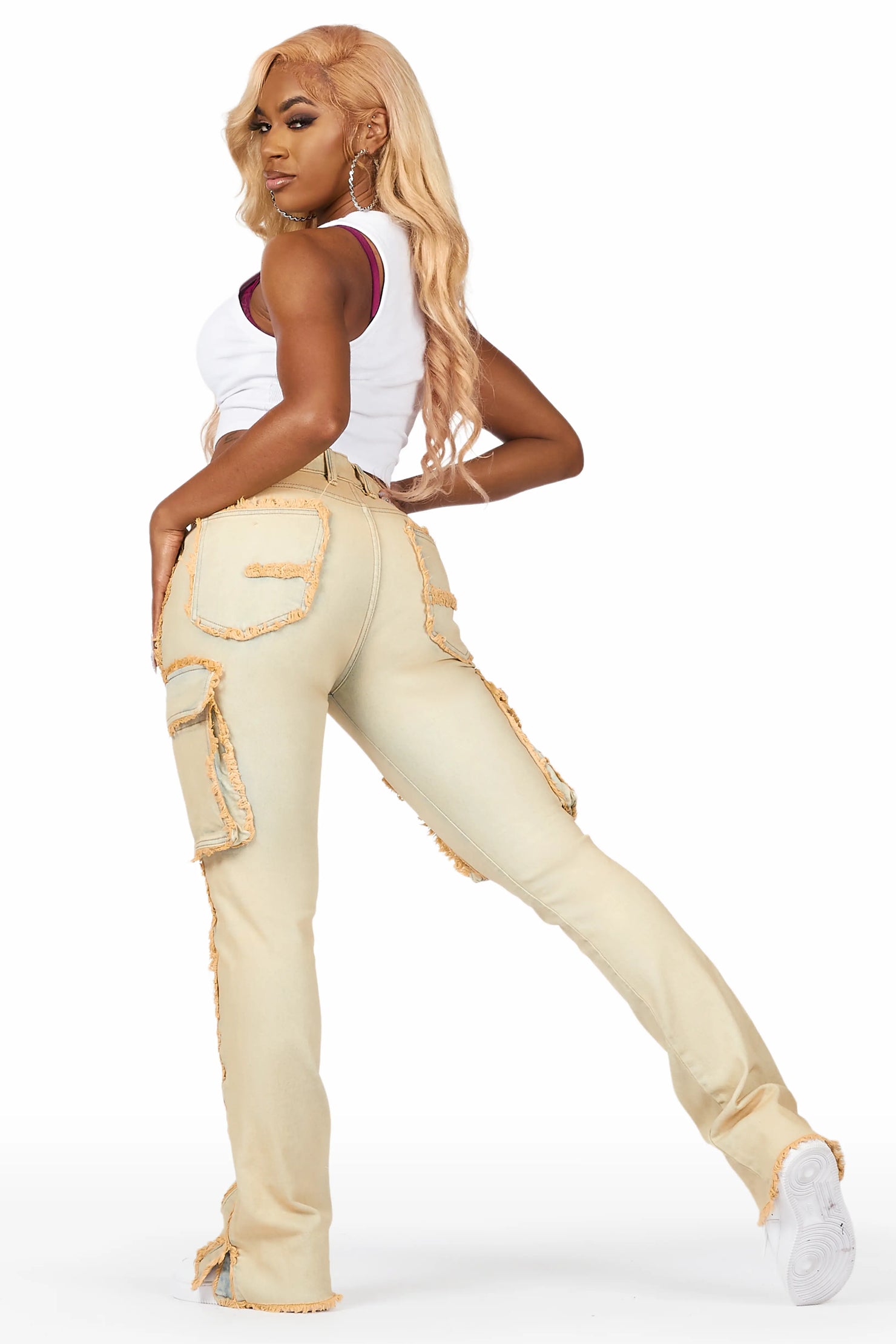 Camara Acid Wash Stacked Flare Jean