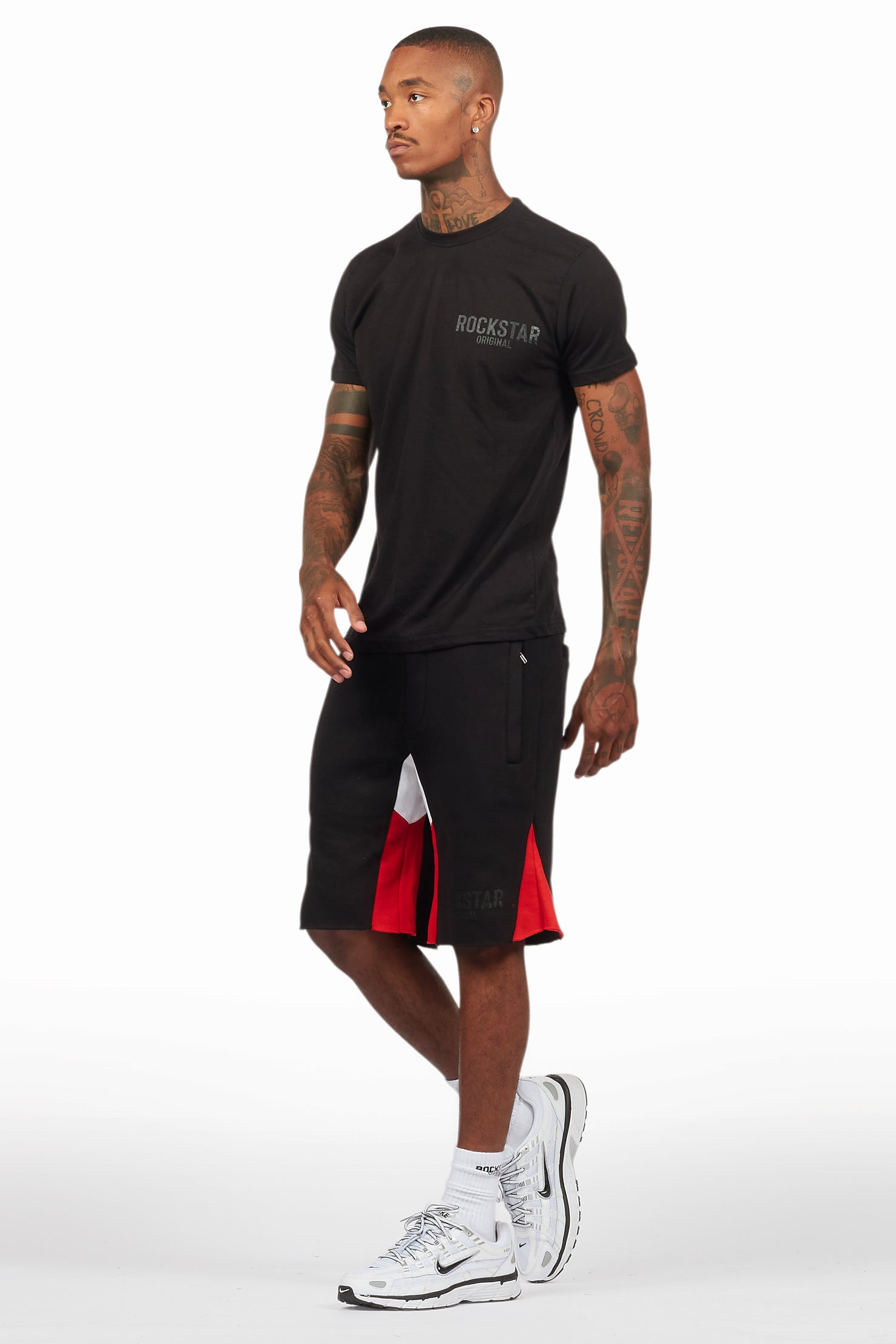 Sana Black Relaxed T-Shirt/Short Set