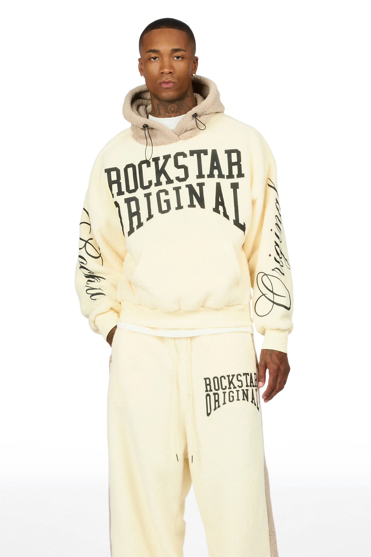 Divino Beige Hoodie/Jogger Track Set