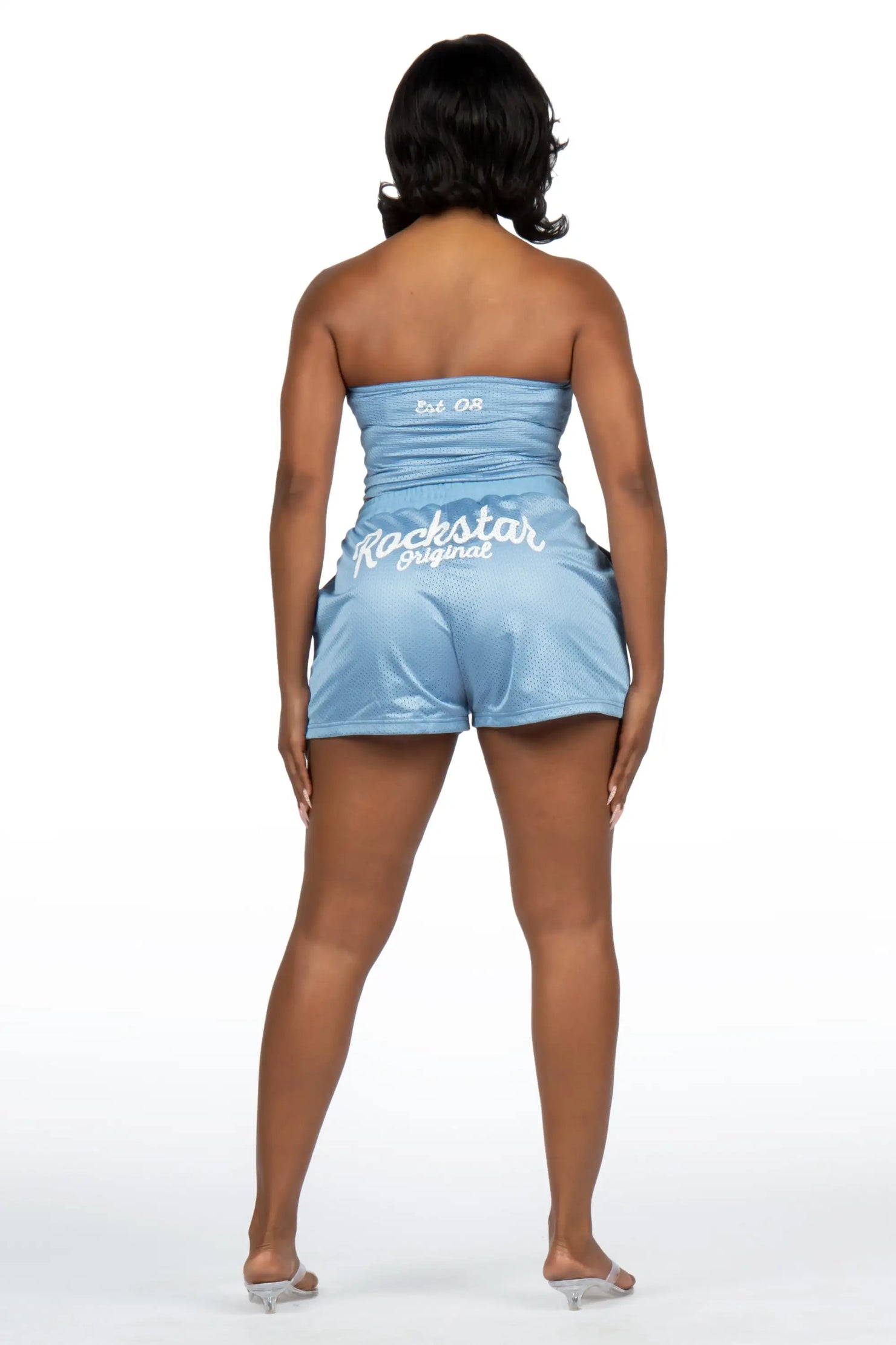 Nikkyta Blue Jersey Tube Short Set
