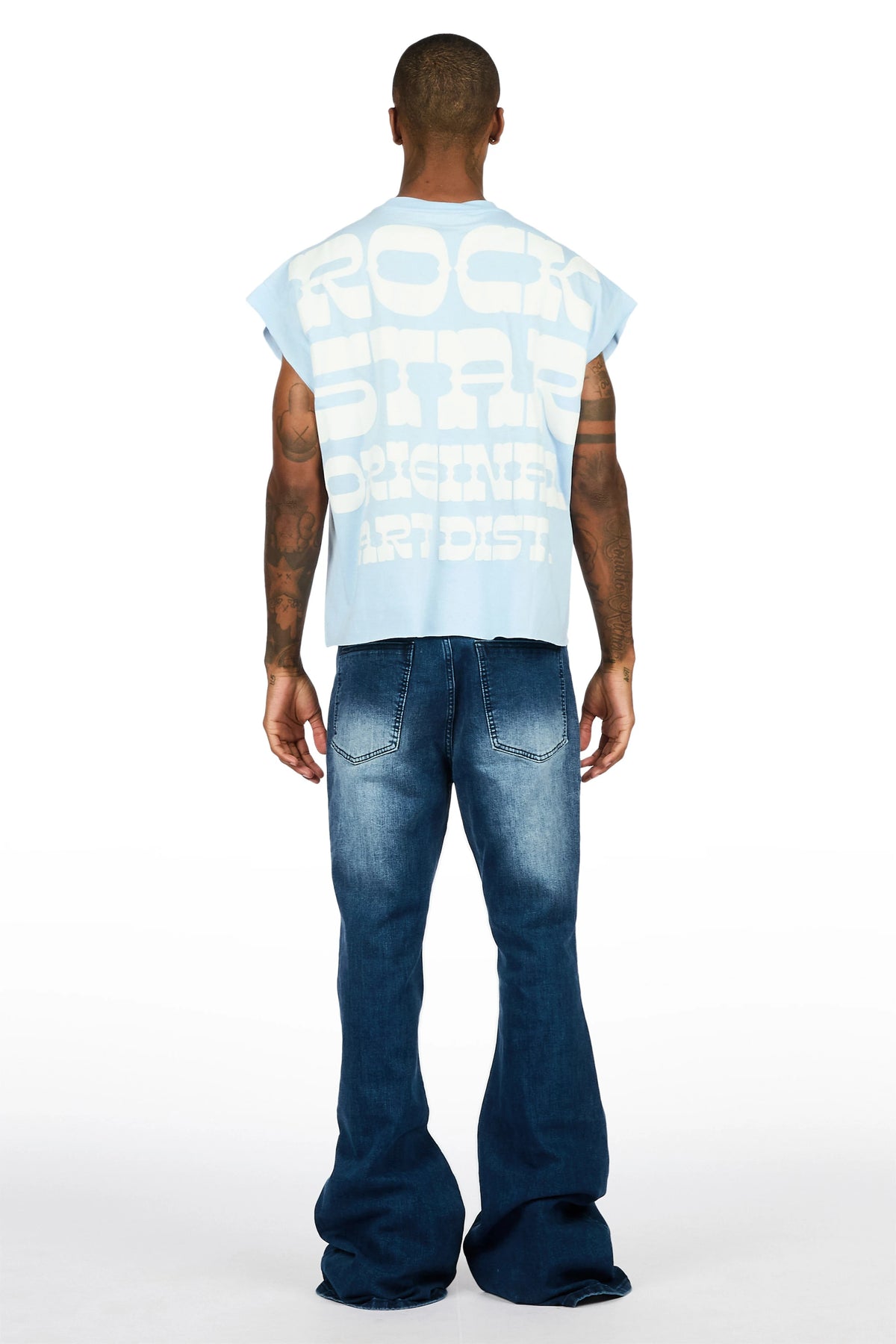Lykes Dark Blue Super Flare Jeans