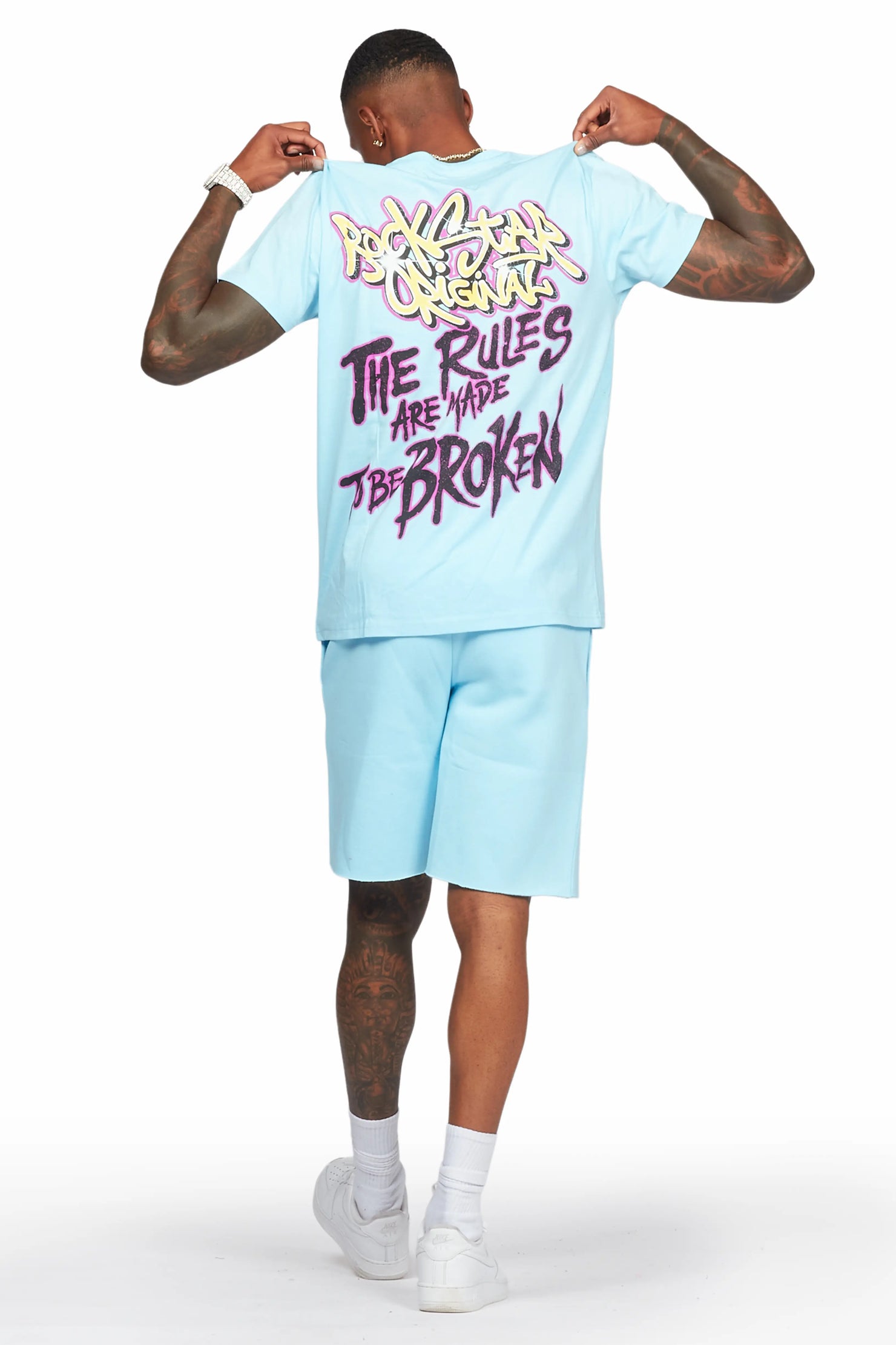 Hair Baby Blue T-Shirt/Short Set