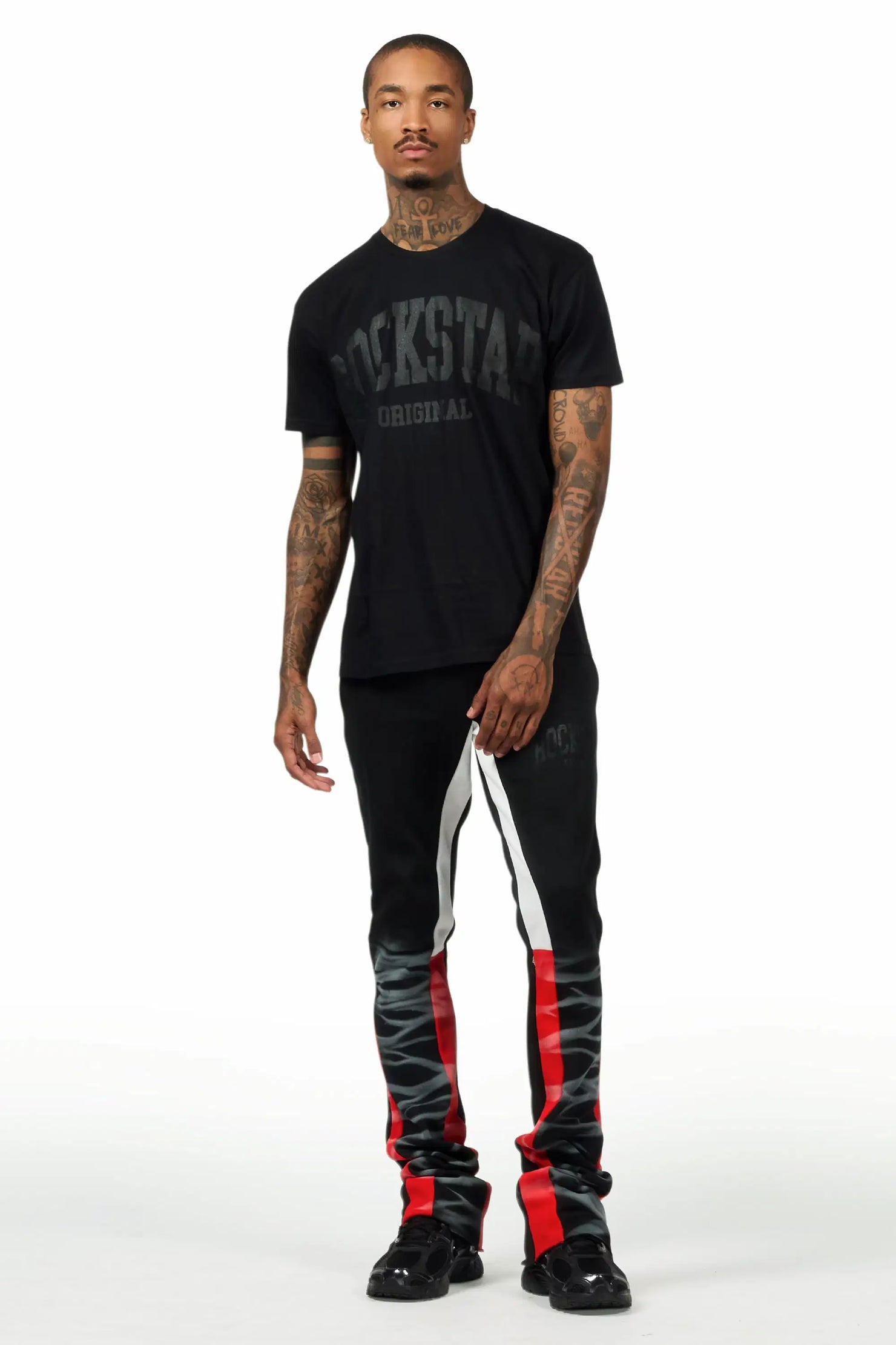Nelly 2.0 Black/Black T-Shirt/Relaxed Track Set