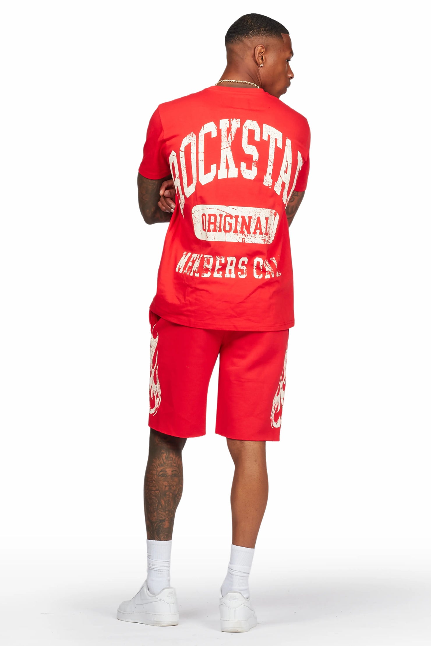 Members Red T-Shirt/Short Set