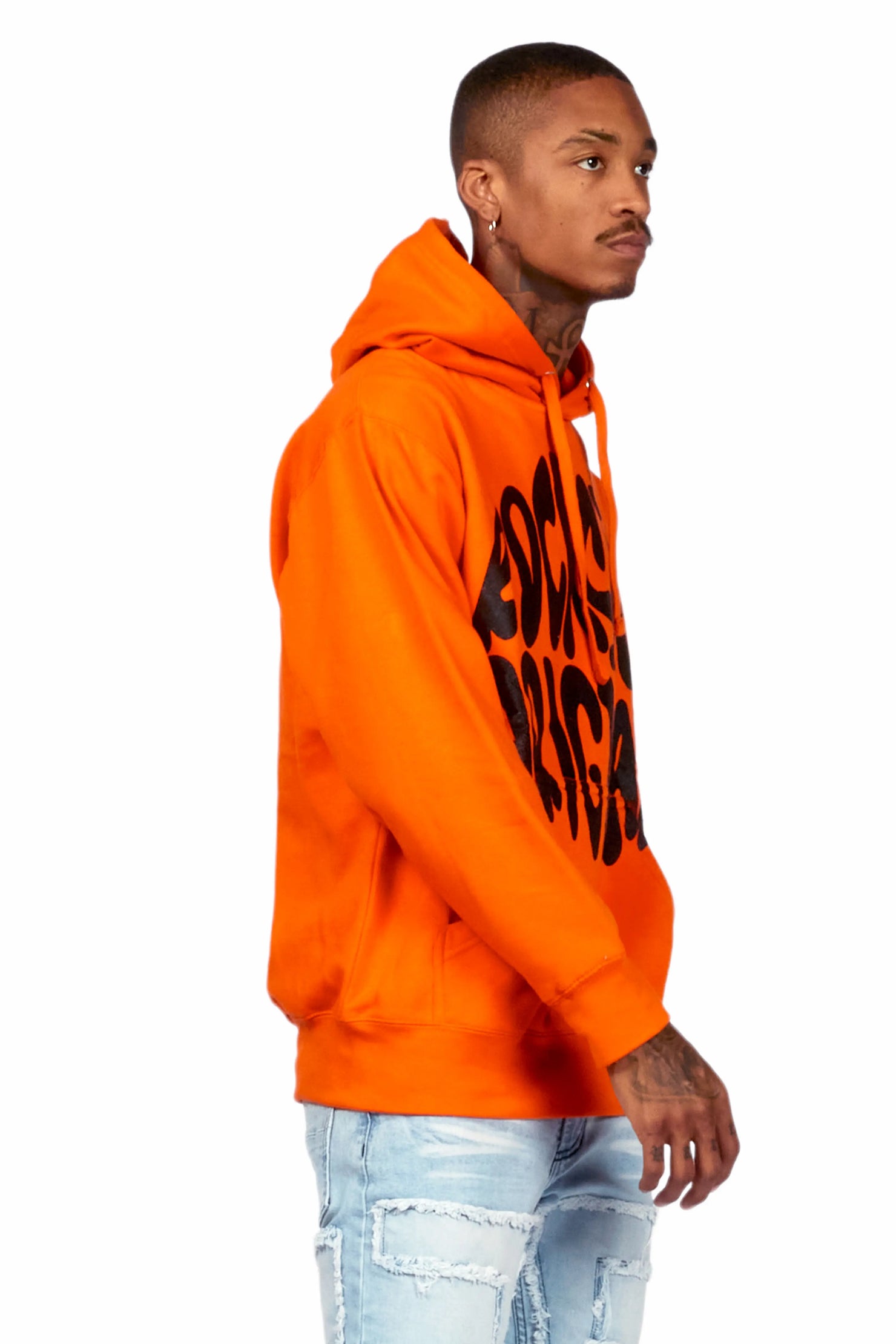 Thierry Orange Graphic Hoodie