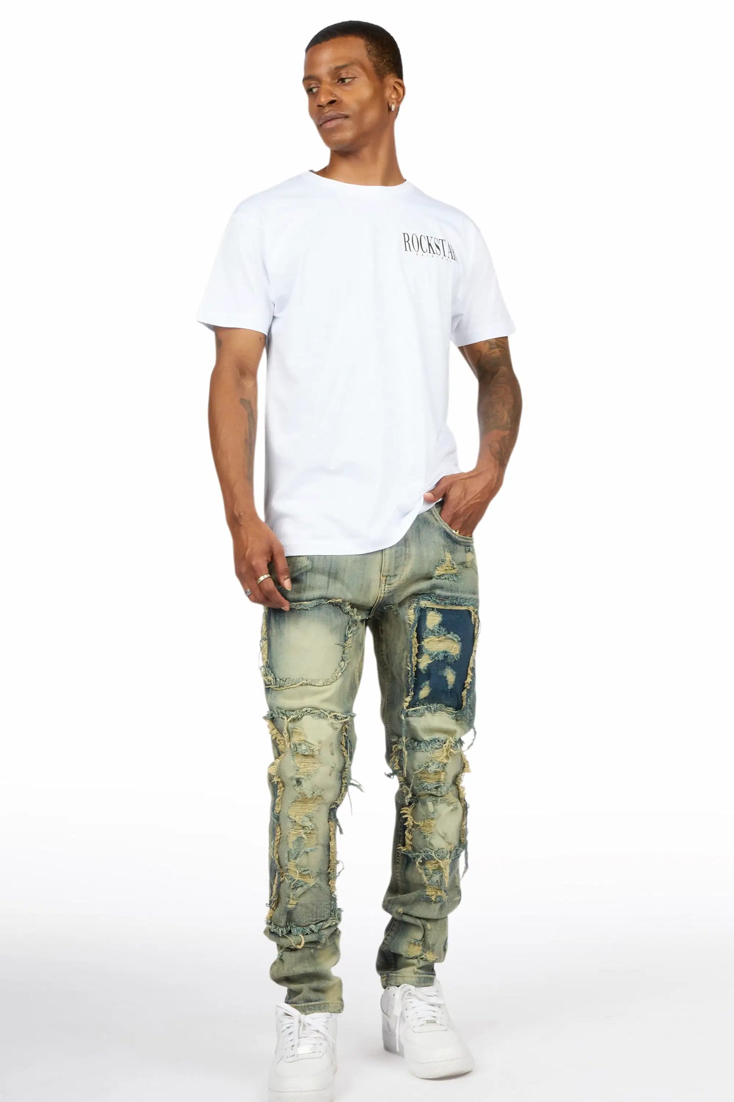 Dayte Nite White Graphic T-Shirt