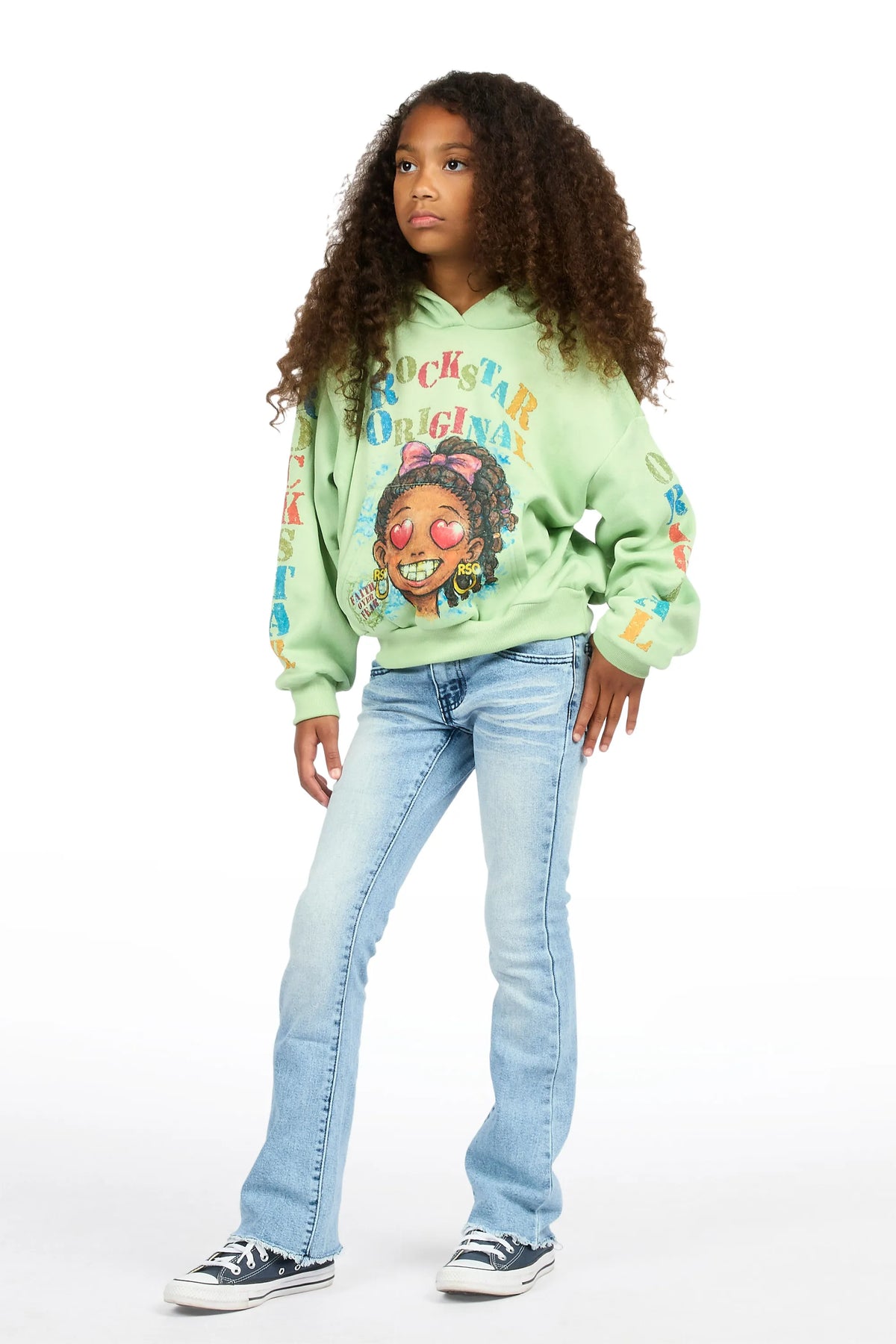 Girls Daga Blue 2.0 Stacked Flare Jean