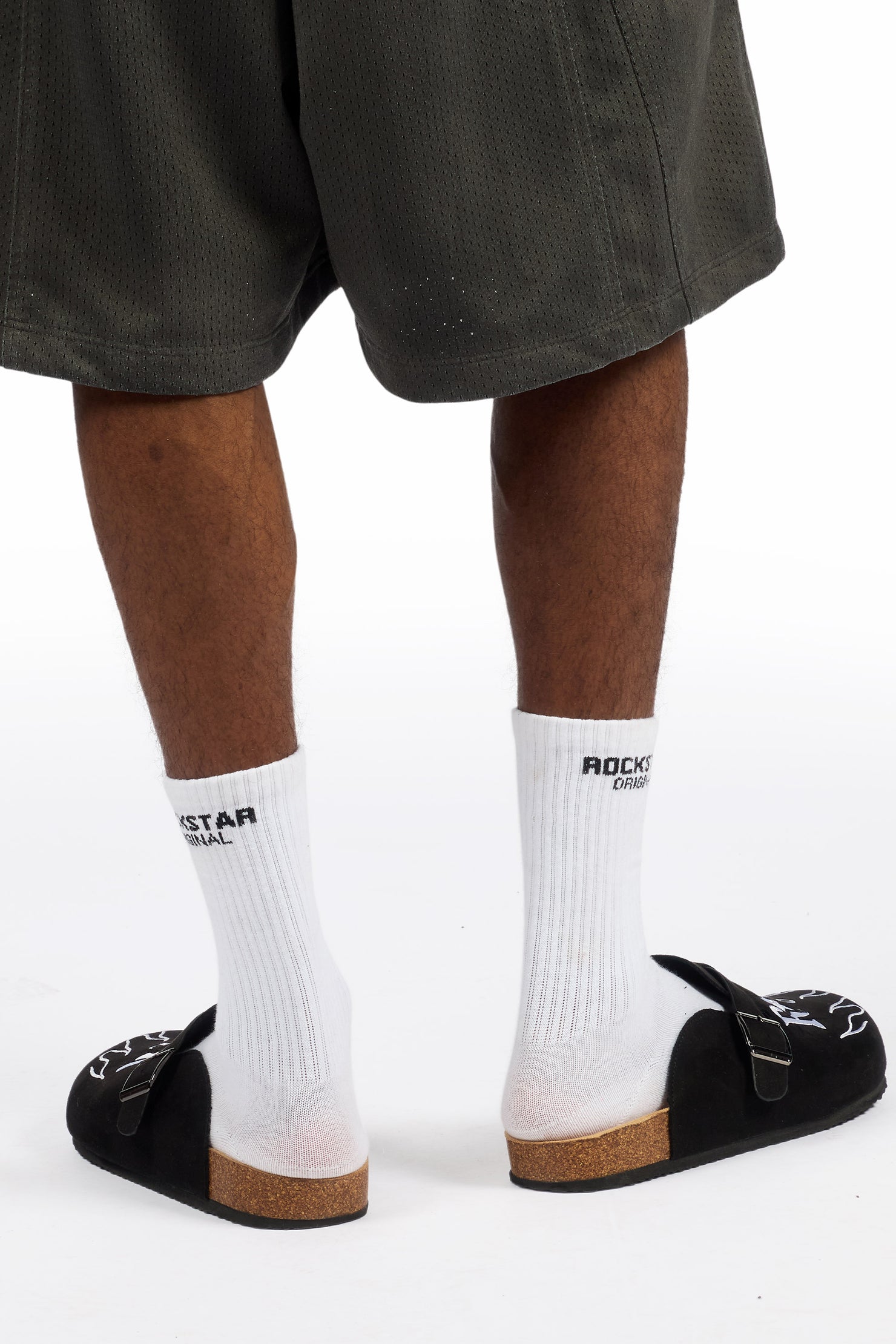 Mens Firewalk Black Suede Mule