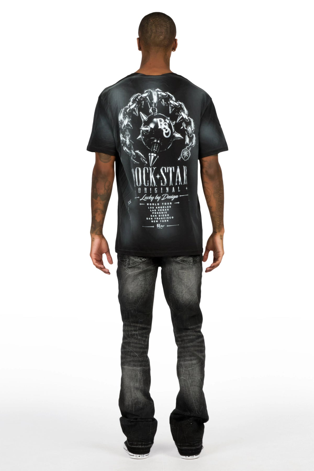 Clodd Dark Grey Stacked Jean