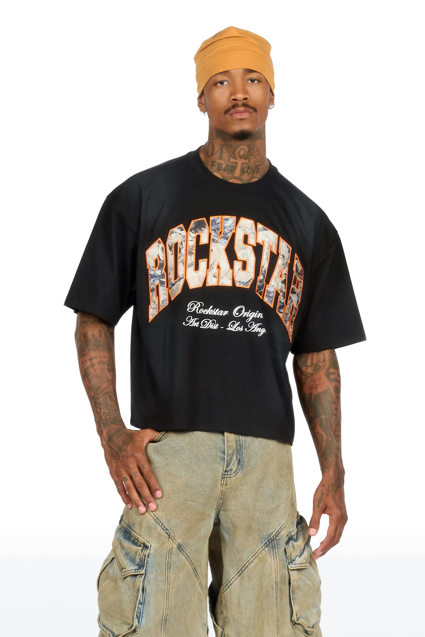 Alas Black Boxy Crop Tee