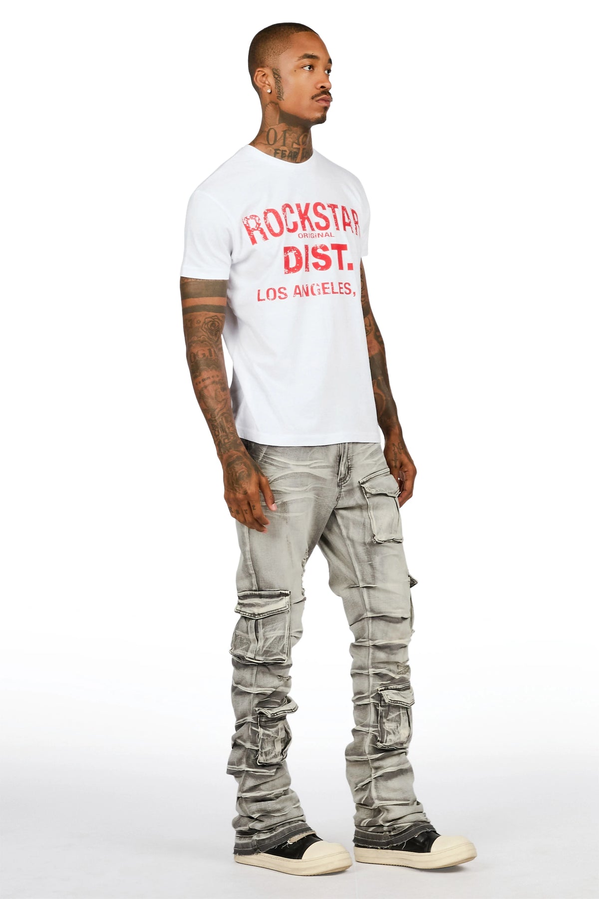 Gentry Light Grey Stacked Jean