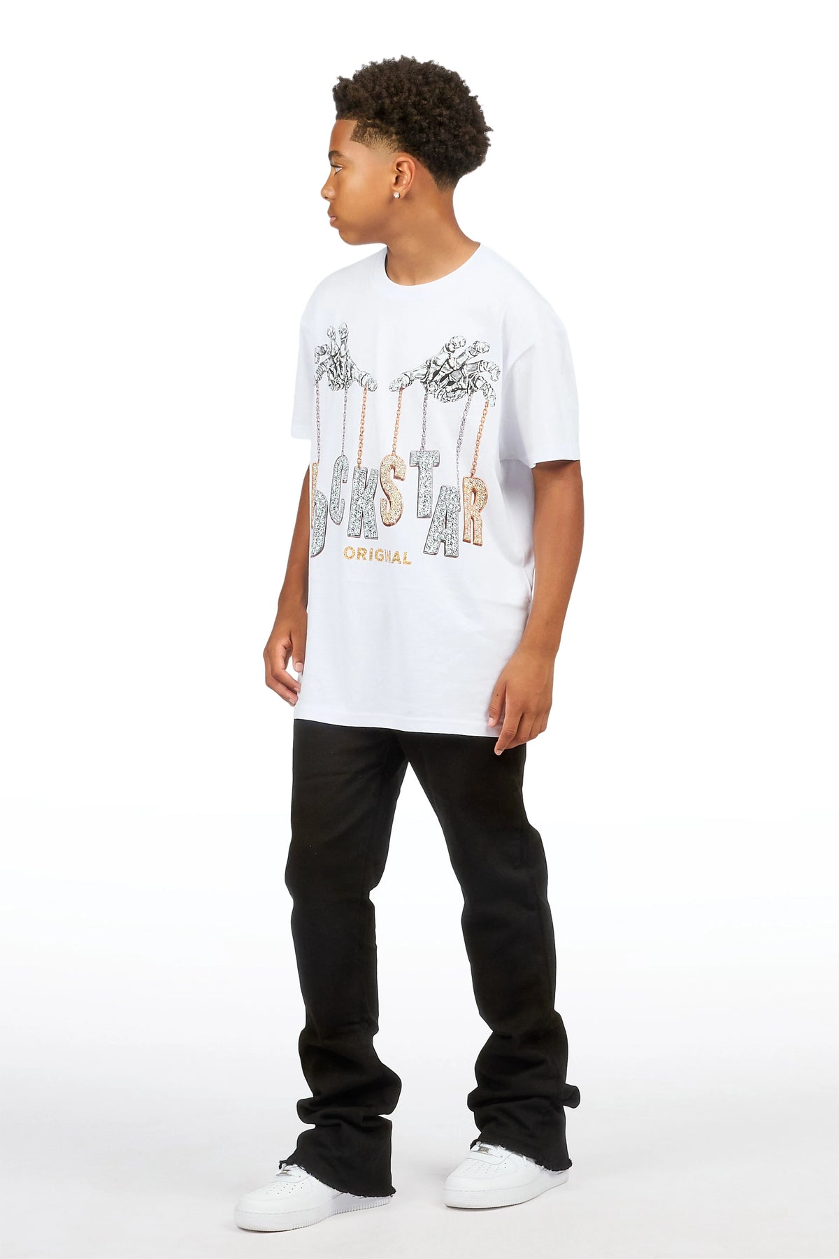 Boys Dag Jet Black 2.0 Stacked Flare Jean