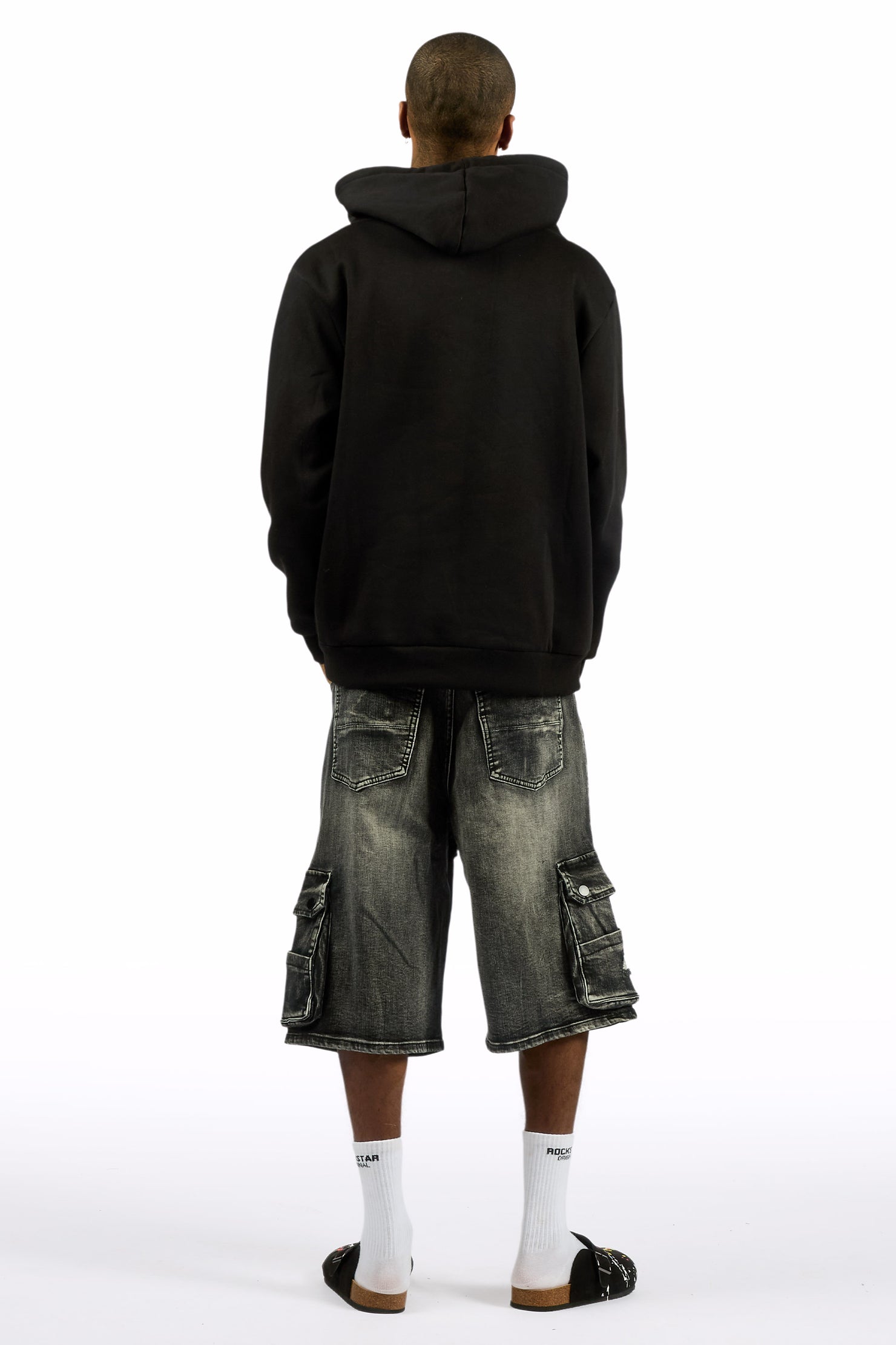 Mens Art Dist Black Suede Mule