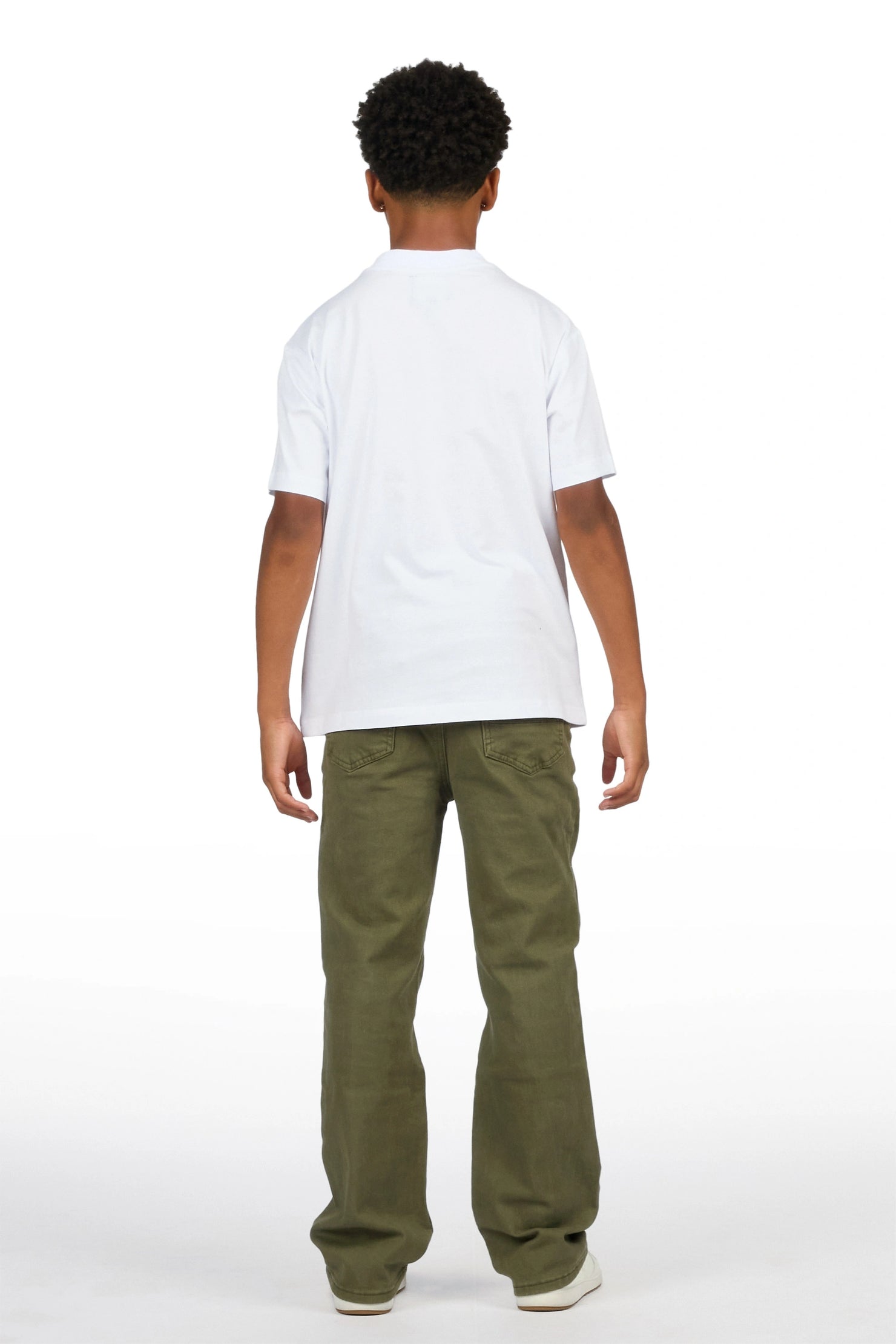 Boys Vicente Olive Straight Fit Jean