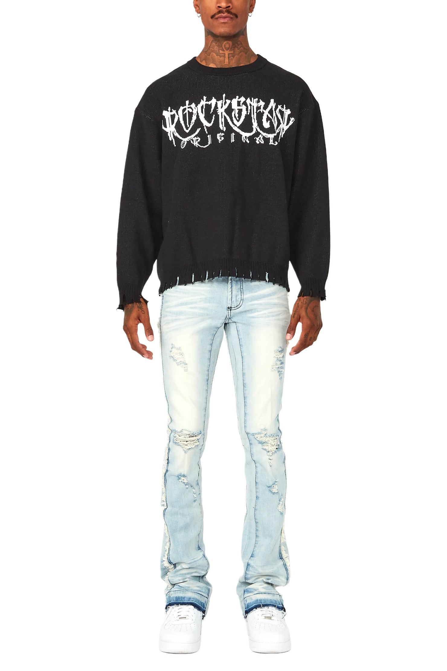 Kaleb Black Knit Sweater