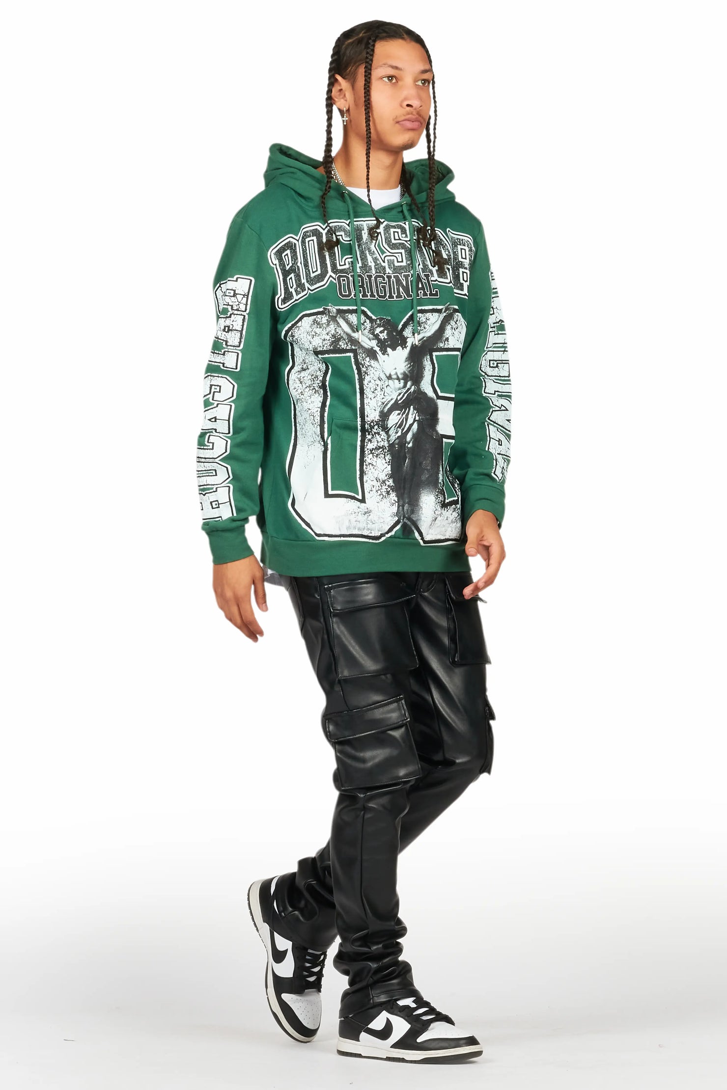 Kap Black Skinny Faux Leather Fit Jean