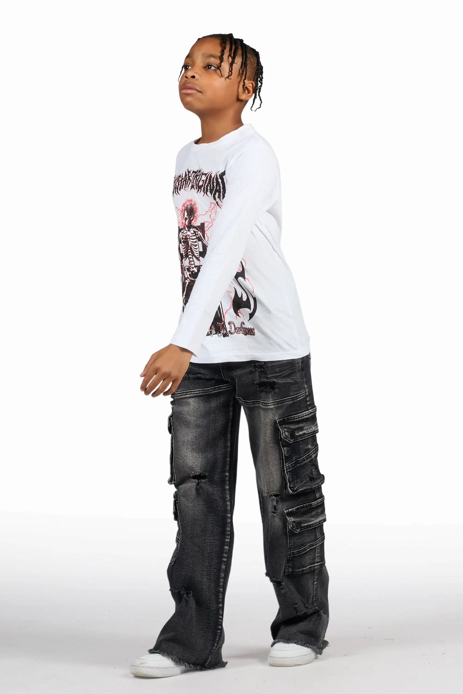 Boys Keylor Dark Grey Baggy Fit Jean