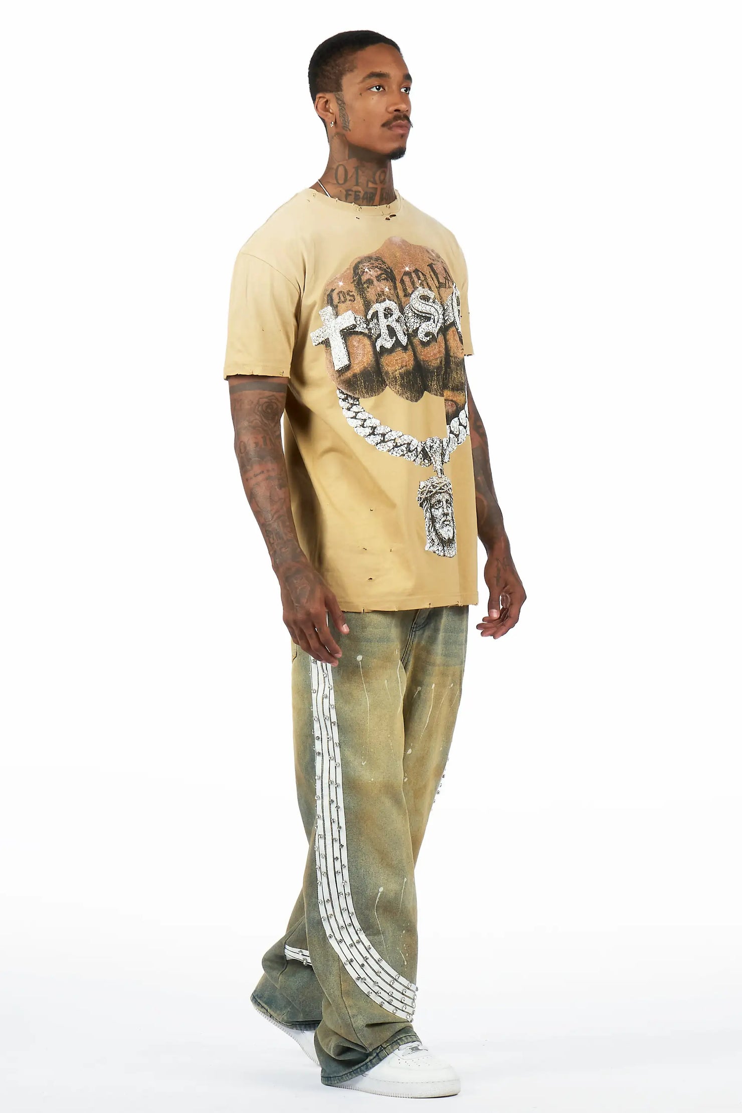 Zayven Tint Blue Baggy Fit Jean
