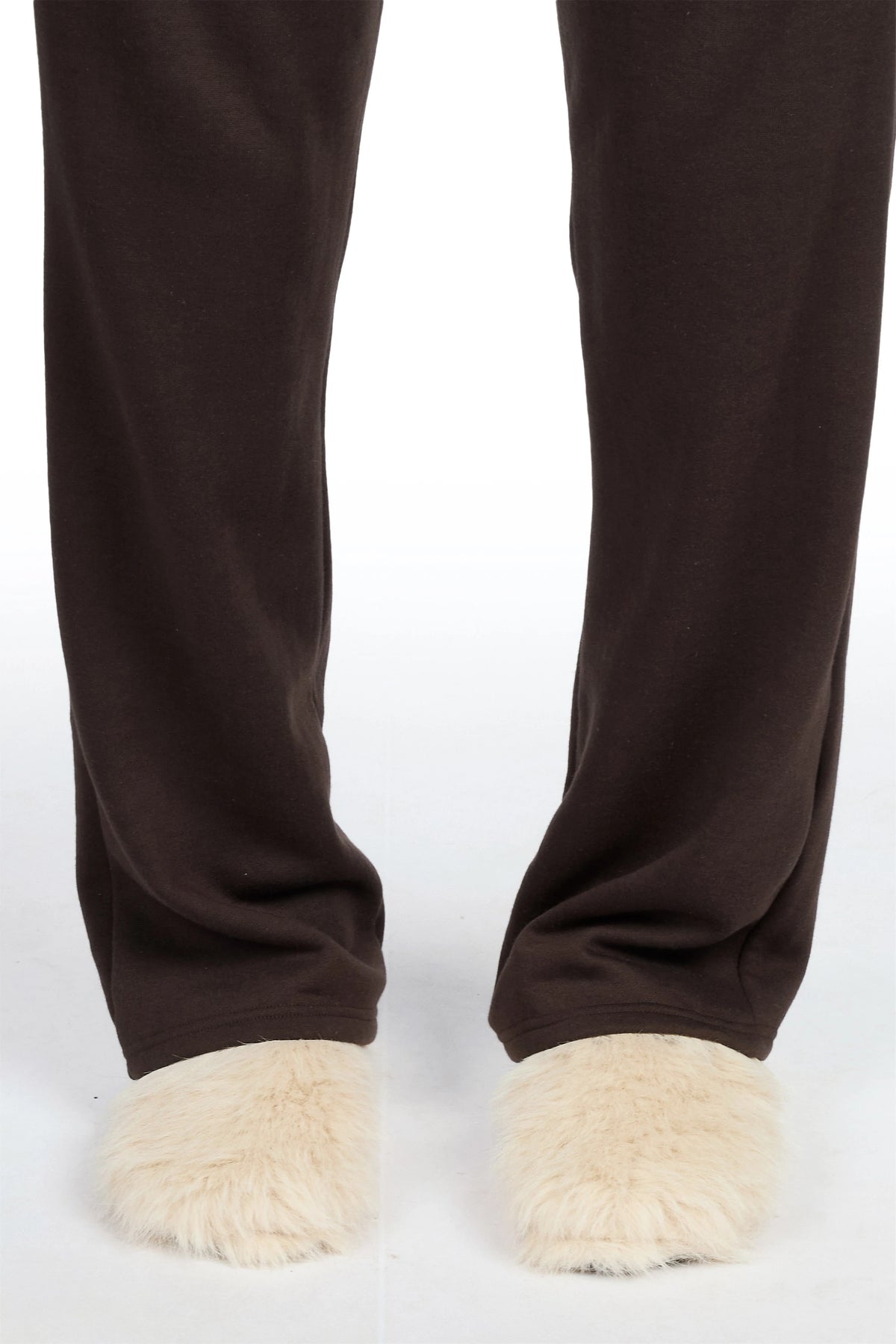 Mens Lanuga Cream Fur Mule