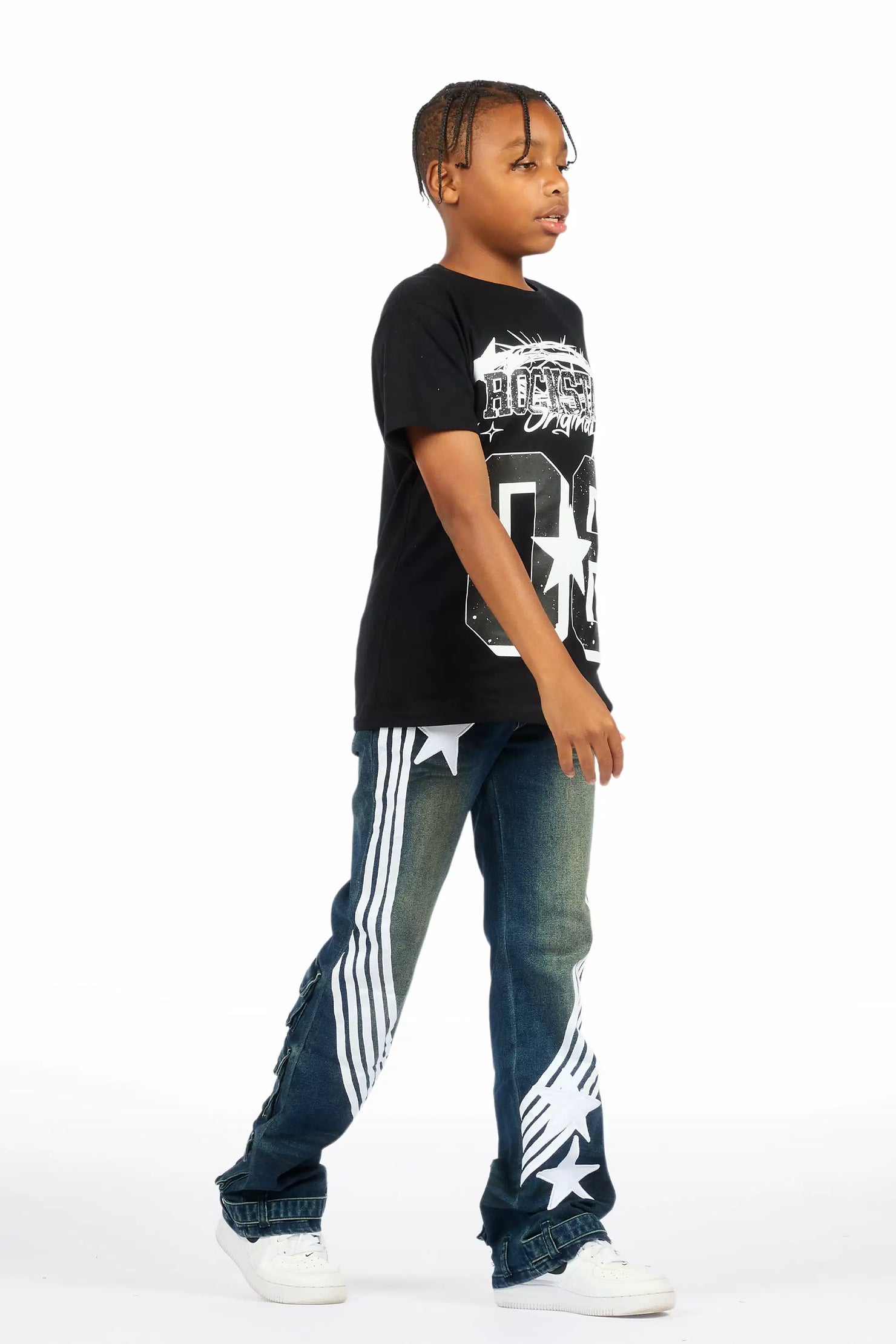 Boys Jazz Dark Wash Stacked Jean