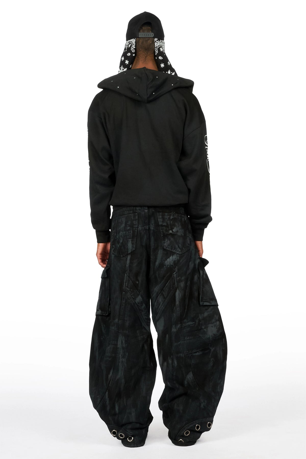 Tren Black Oil Wash Barrel Fit Jean