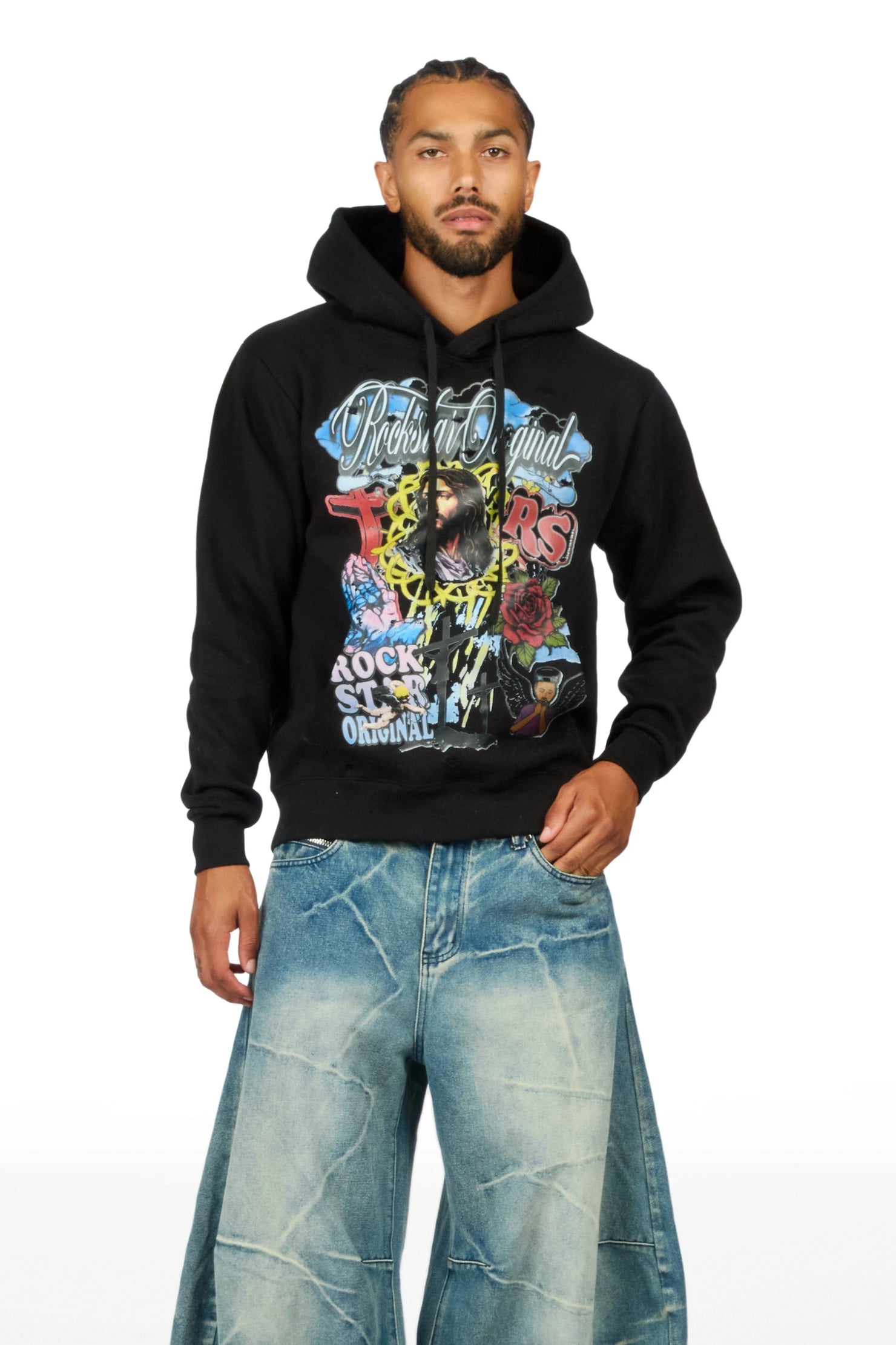 Ravion Black Graphic Hoodie