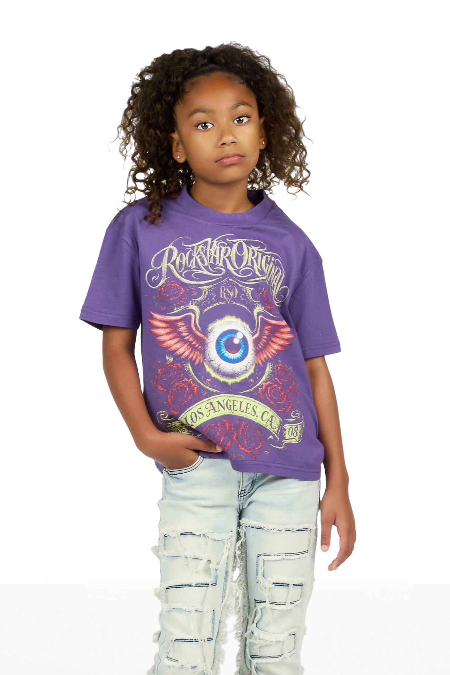 Girls Palady Purple Graphic T-Shirt