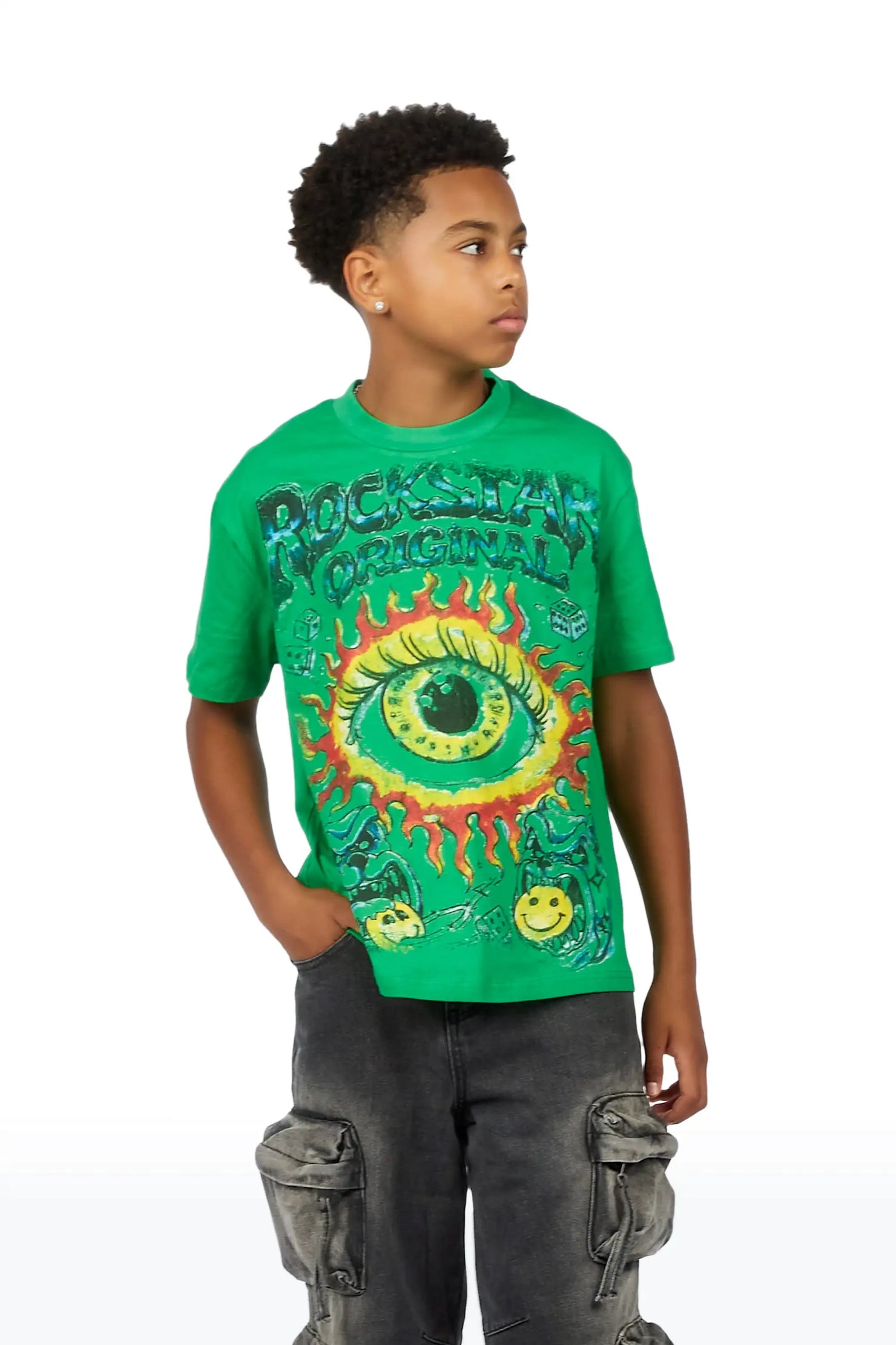 Boys Storm Green Graphic T-Shirt
