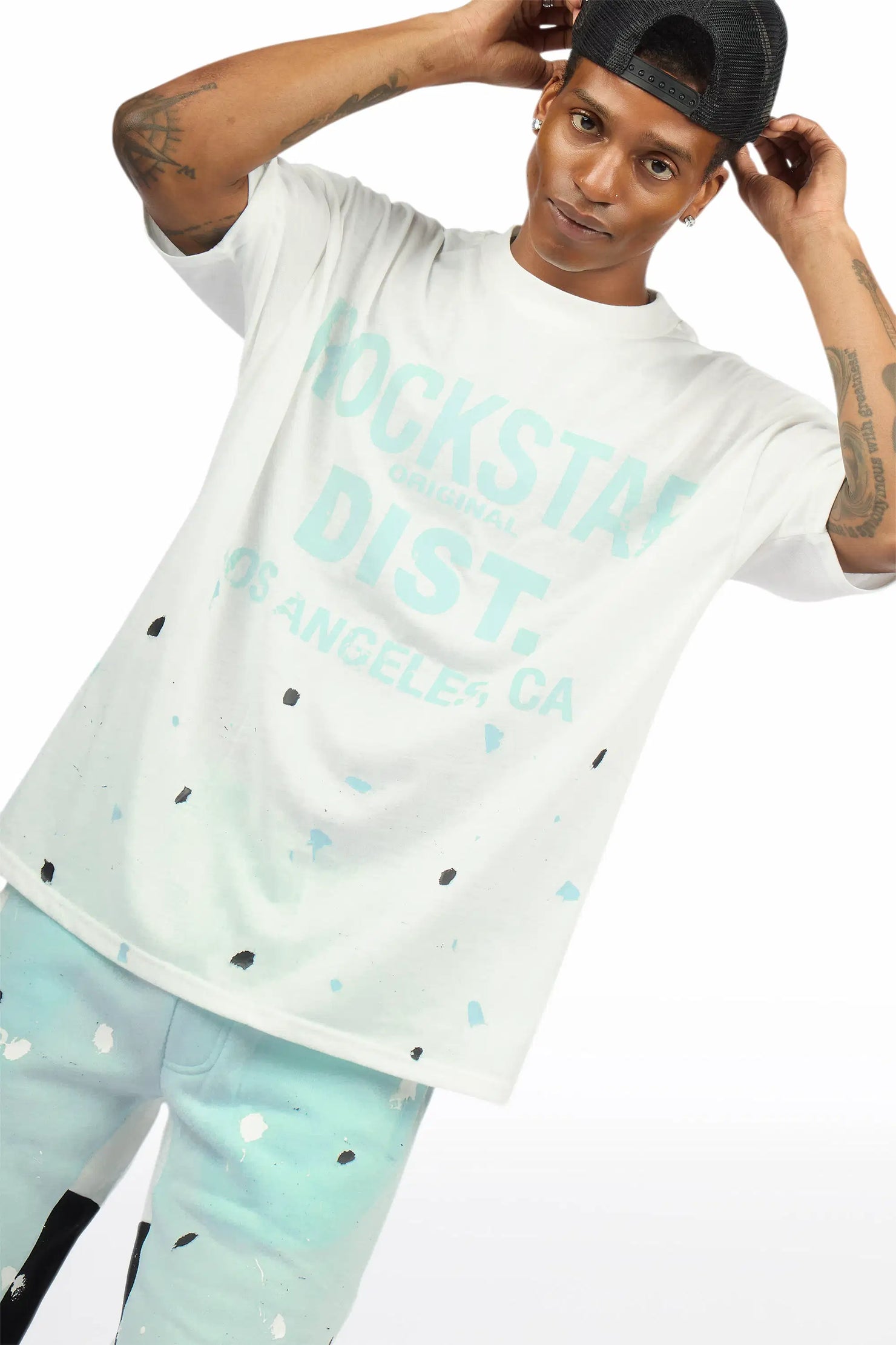 Scottie White/Mint Painter T-Shirt/Short Set