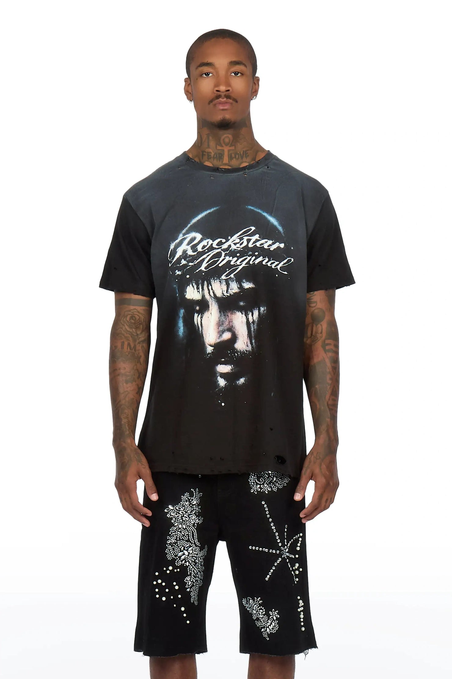 Graves Black Oversized Graphic T-Shirt