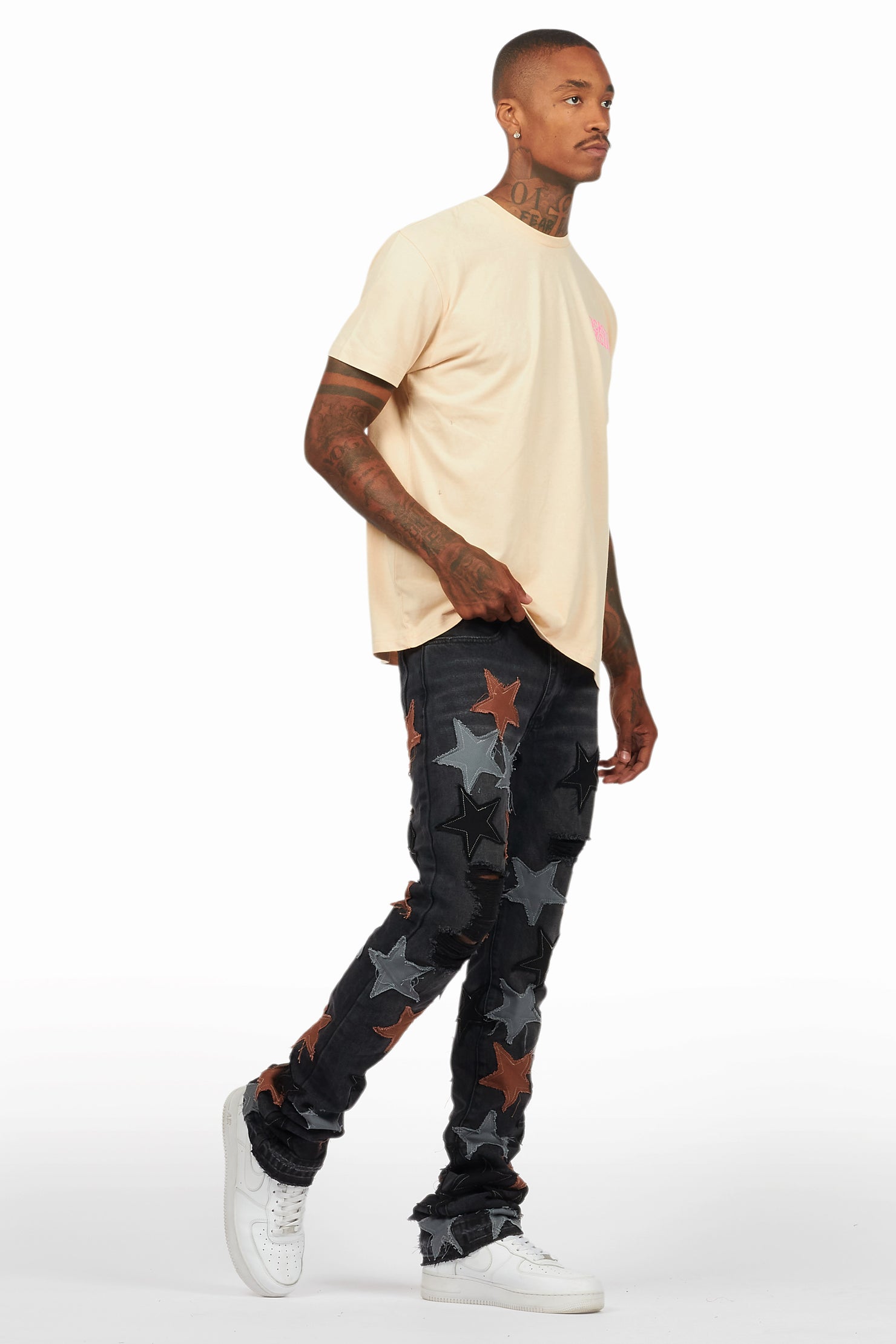 Posse Vintage Sand/Neon Pink Graphic T-Shirt