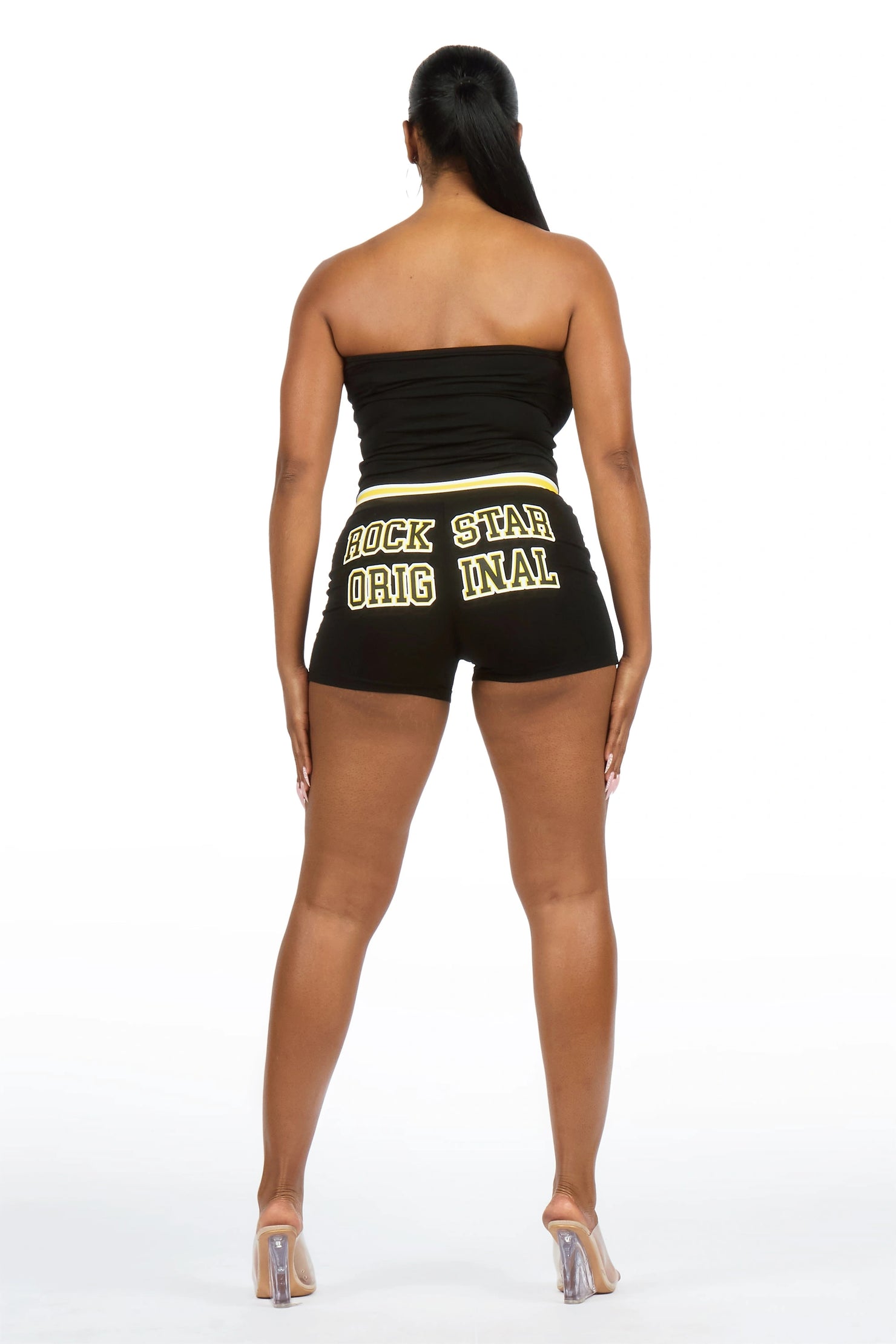 Celestina Black Tube Short Set