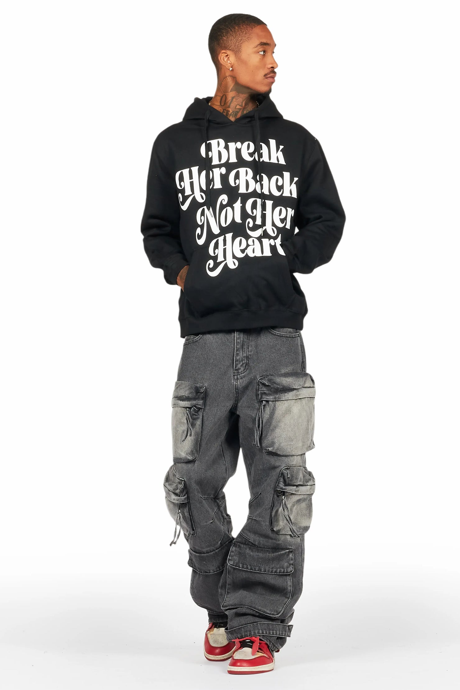 Lenz Black Baggy Fit Jean