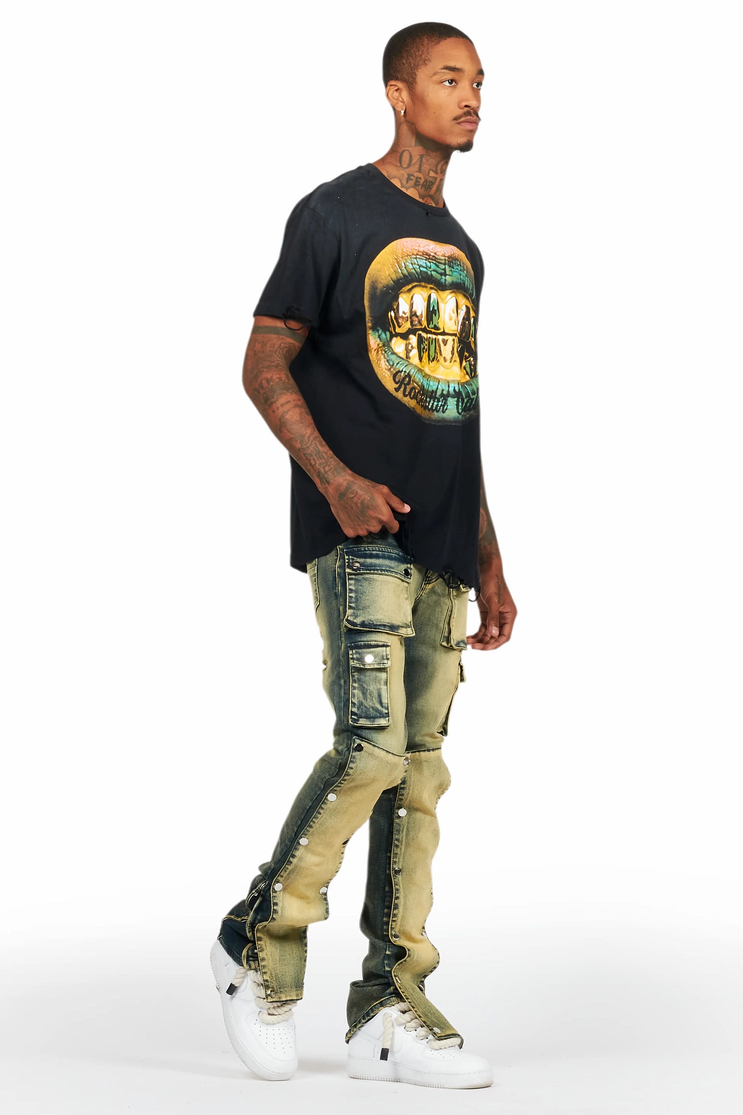 Santana Tint Wash Stacked Flare Jean